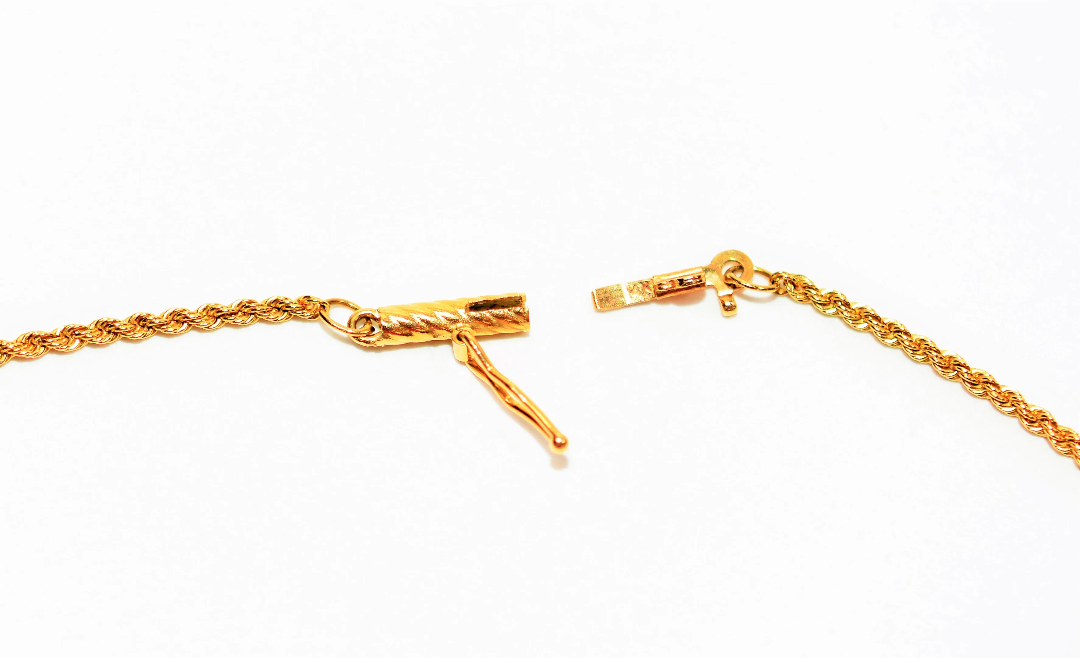 14K Solid Gold Twist-Rope Chain Necklace 18" 1.50mm 4.2 Grams Gold Chain Gold Necklace Estate Necklace Vintage Necklace Fine Estate Jewelry - Image 3