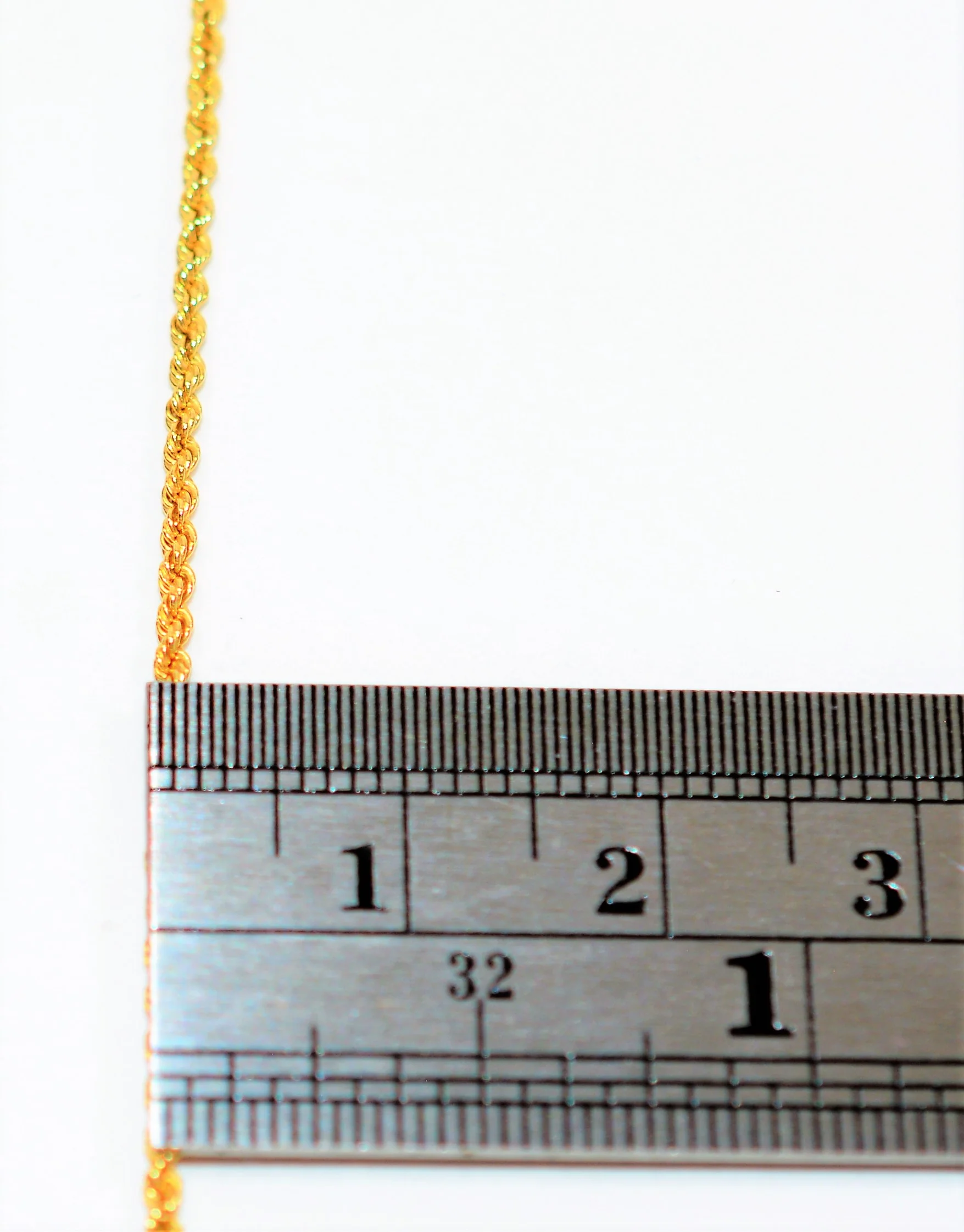 14K Solid Gold Twist-Rope Chain Necklace 18" 1.50mm 4.2 Grams Gold Chain Gold Necklace Estate Necklace Vintage Necklace Fine Estate Jewelry - Image 4