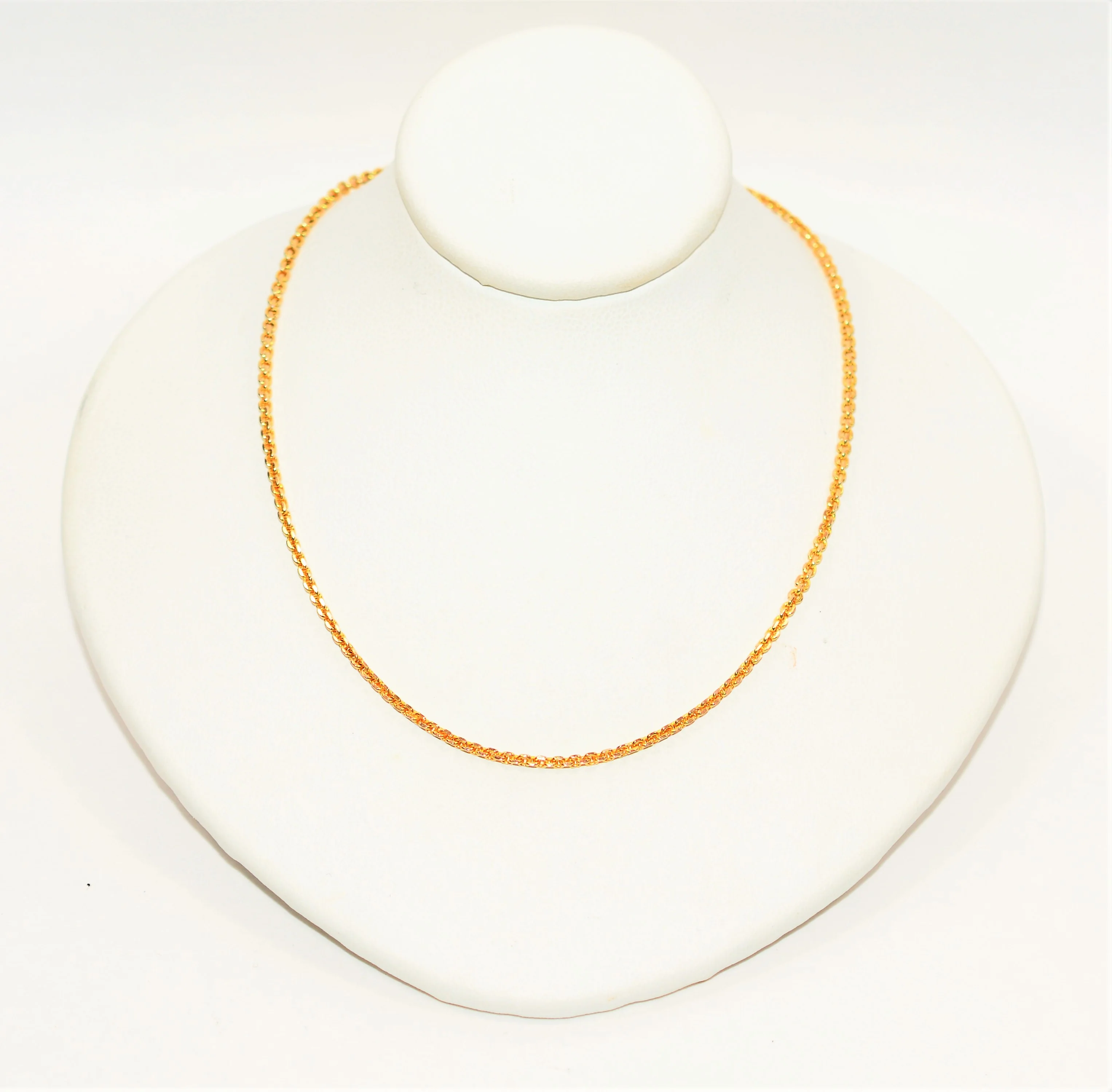 14K Solid Gold Cable Chain Necklace 24" 1.75mm 7.1 Grams Extra Long Gold Chain Gold Necklace Vintage Jewelry Estate Jewellery Fine Necklace