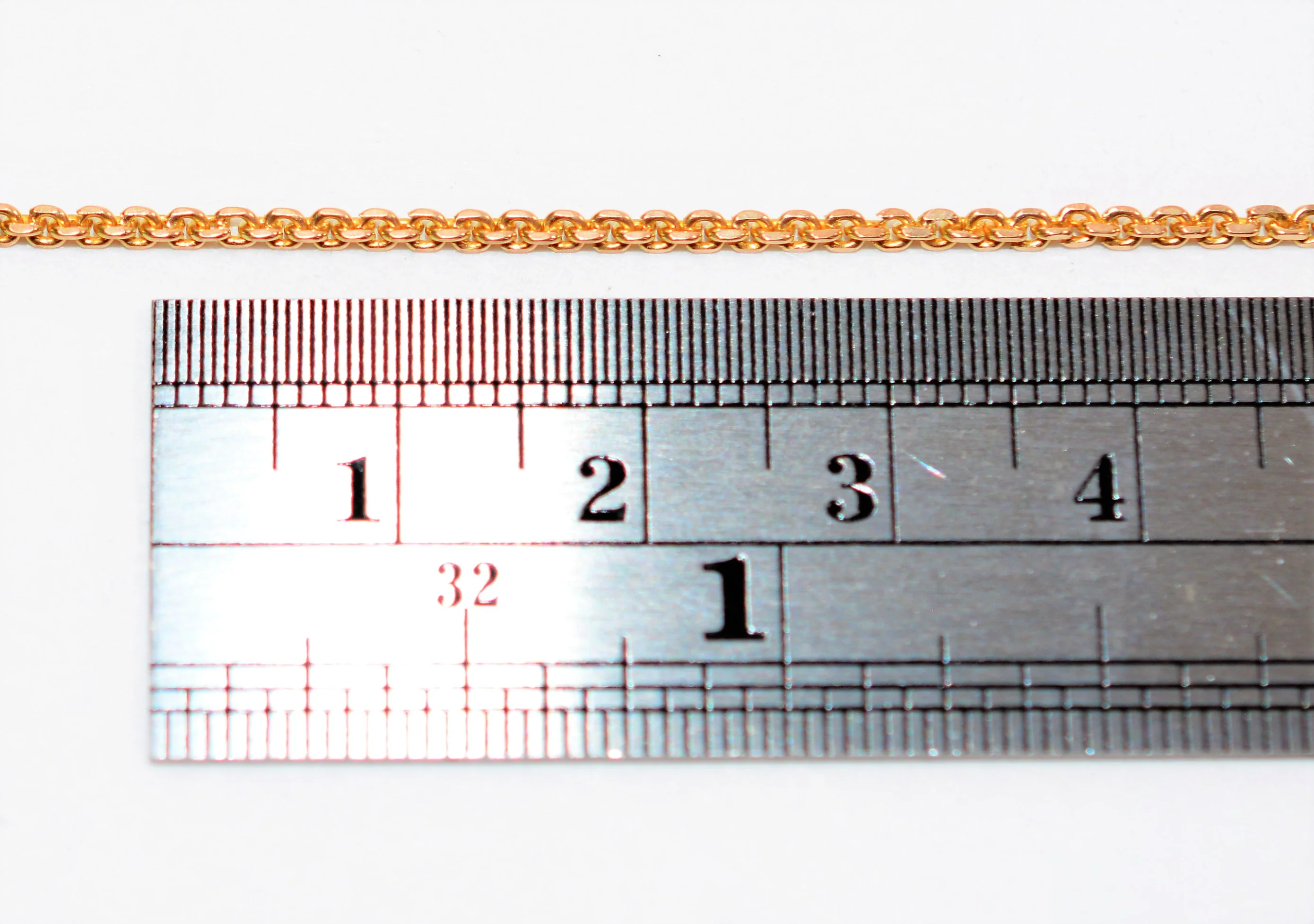 14K Solid Gold Cable Chain Necklace 24" 1.75mm 7.1 Grams Extra Long Gold Chain Gold Necklace Vintage Jewelry Estate Jewellery Fine Necklace - Image 4