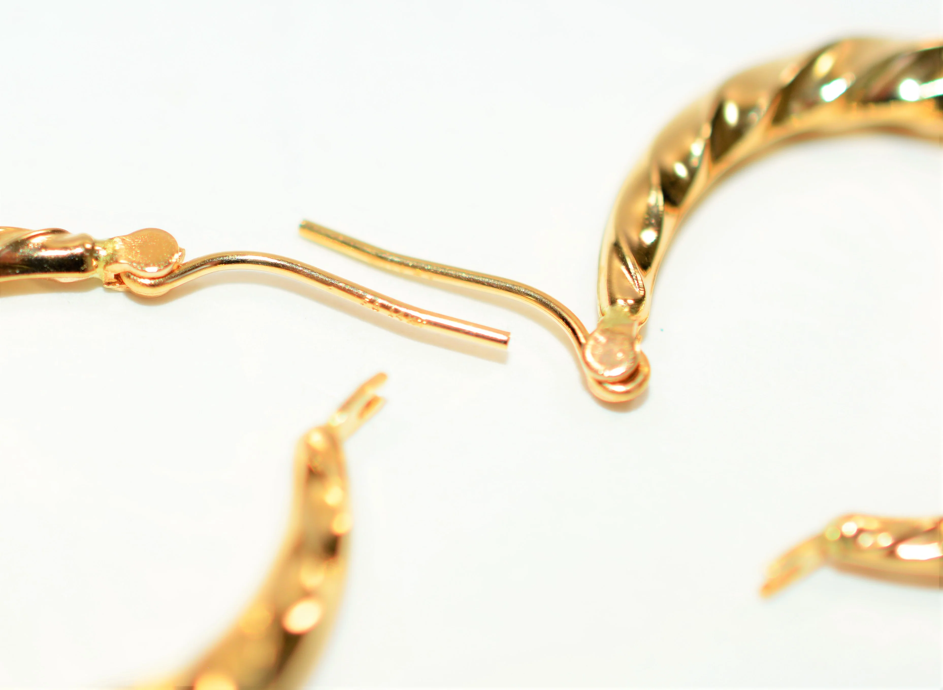 14K Solid Gold 23.50mm Hoop Earrings Gold Hoops Gold Earrings Door Knocker Hoops Statement Vintage Earrings Estate Earrings Vintage Jewelry Jewellery - Image 5