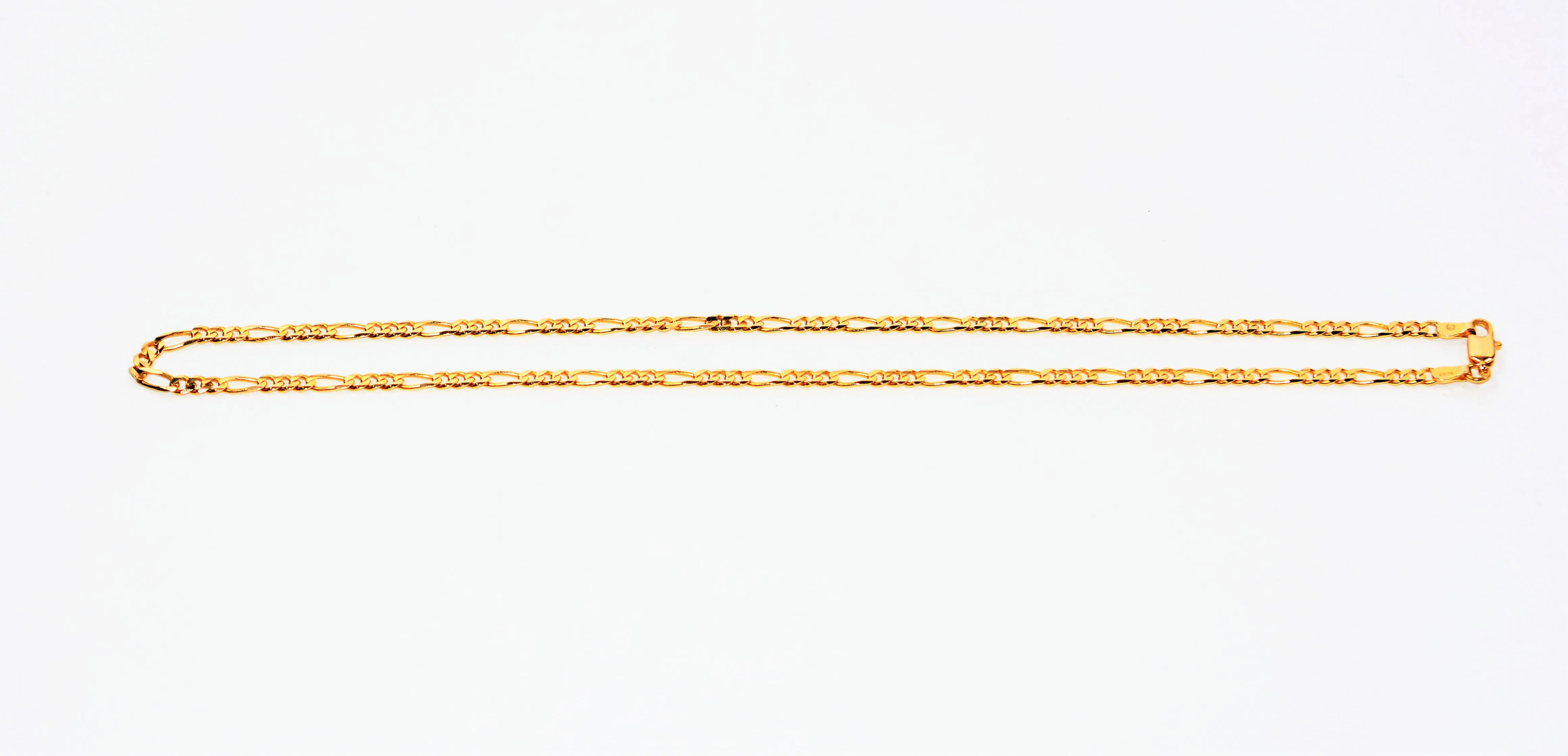 RESERVED for JD layaway pymt 6 of 6 14K Solid Gold Figaro Chain Necklace 16" 3mm Fine Jewelry Gold Chain Vintage Necklace Estate Necklace Estate Necklace Fine Chain Necklace - Image 2