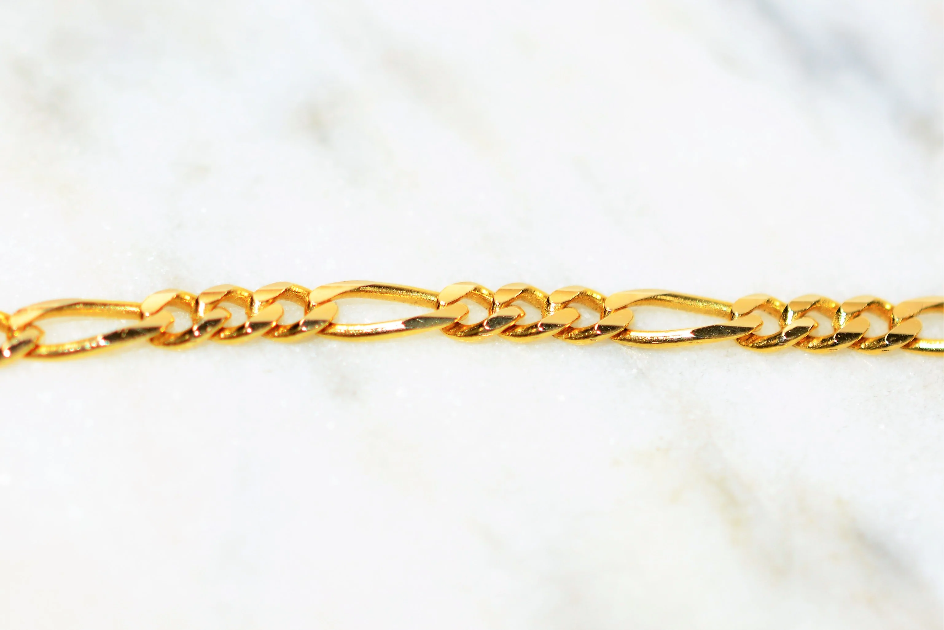 RESERVED for JD layaway pymt 6 of 6 14K Solid Gold Figaro Chain Necklace 16" 3mm Fine Jewelry Gold Chain Vintage Necklace Estate Necklace Estate Necklace Fine Chain Necklace - Image 5