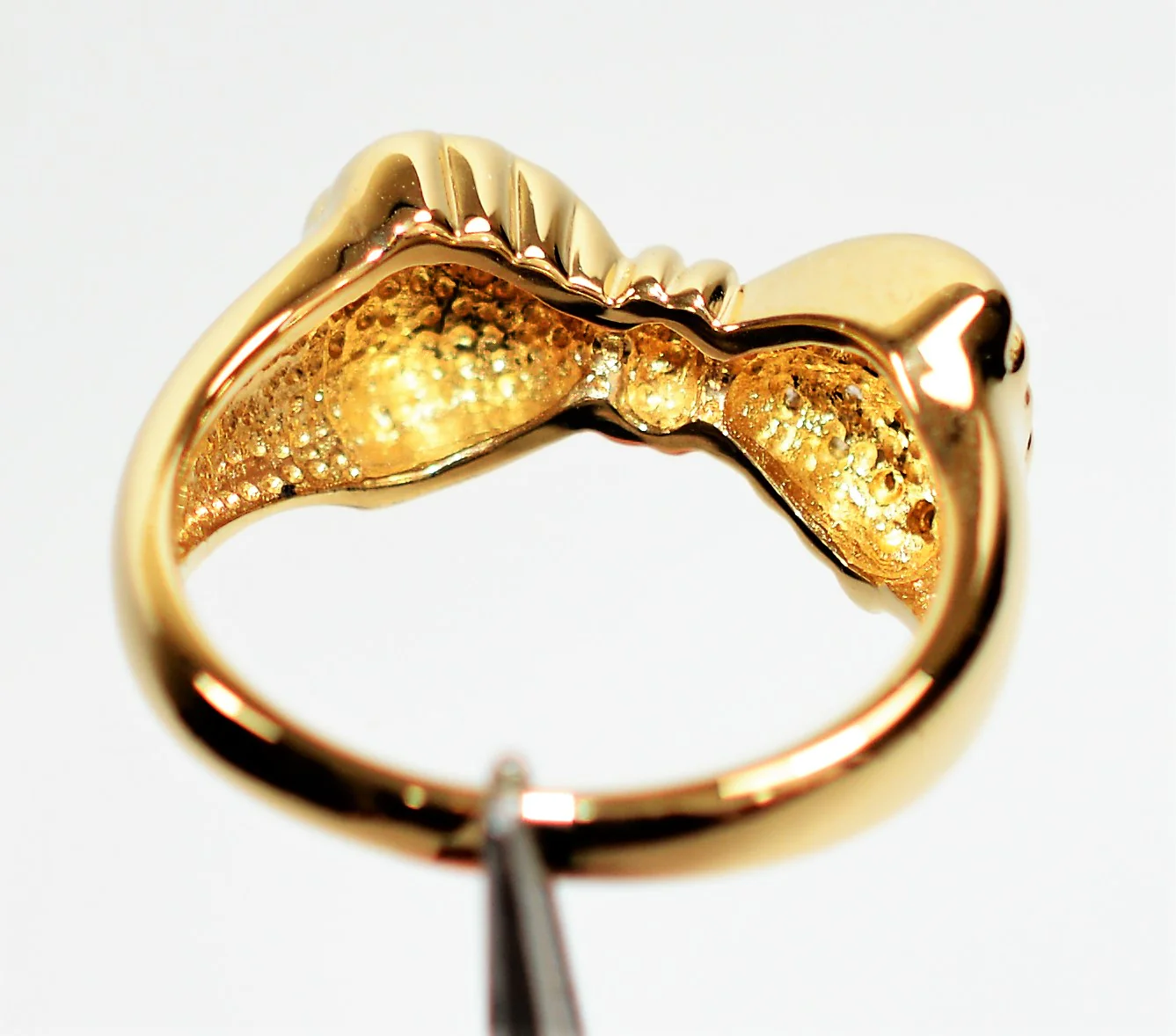 Natural Diamond Ring 14K Solid Gold .21tcw Fashion Ring Bow Ring Ladies Ring Cluster Ring Cocktail Ring Statement Ring Estate Women’s Ring - Image 7