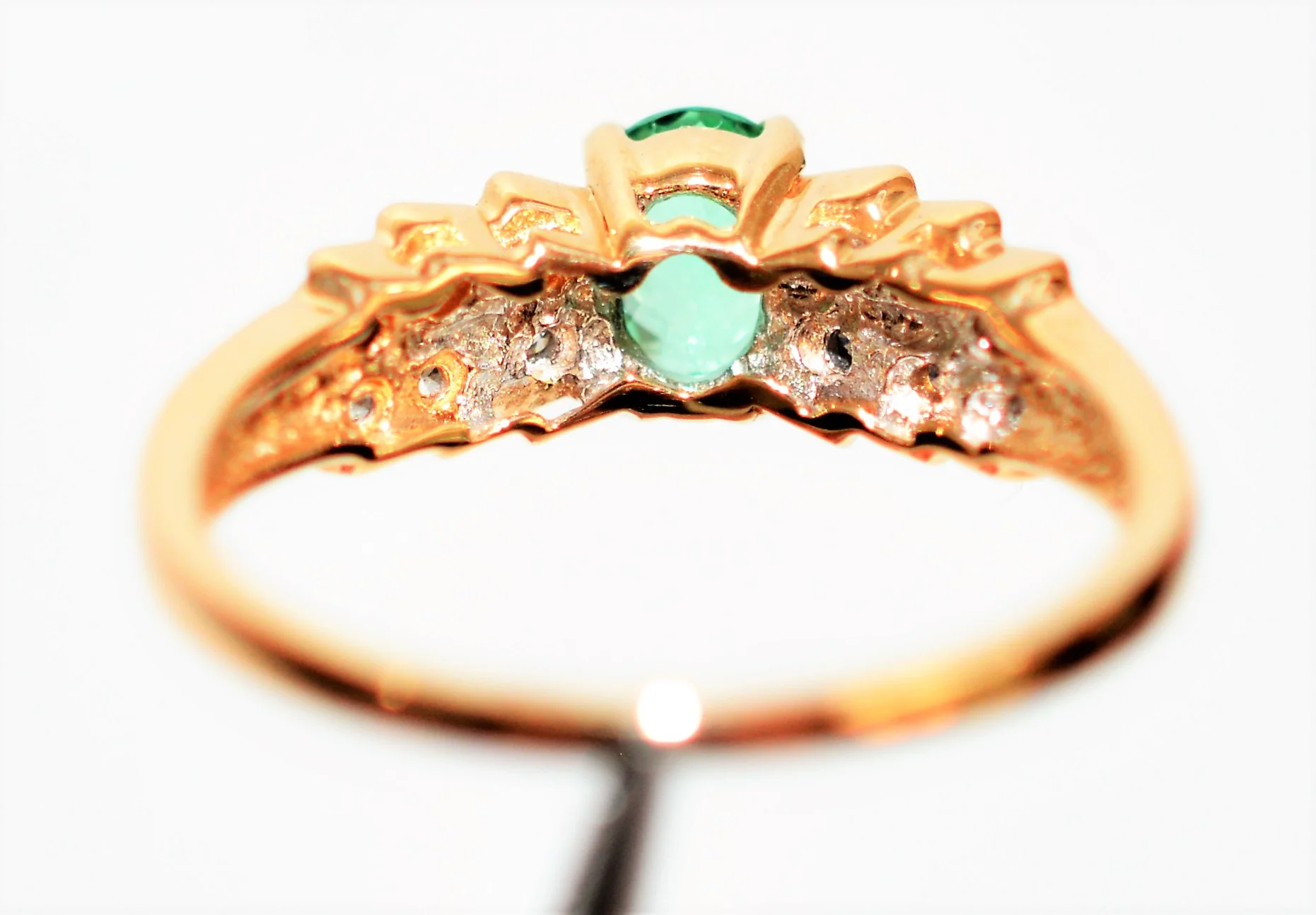 Natural Brazilian Paraiba Tourmaline & Diamond Ring 14K Solid Gold 1.13tcw Rare Gemstone Cluster Ring Statement Ring Women's Ring Fine Estate Jewelry - Image 7