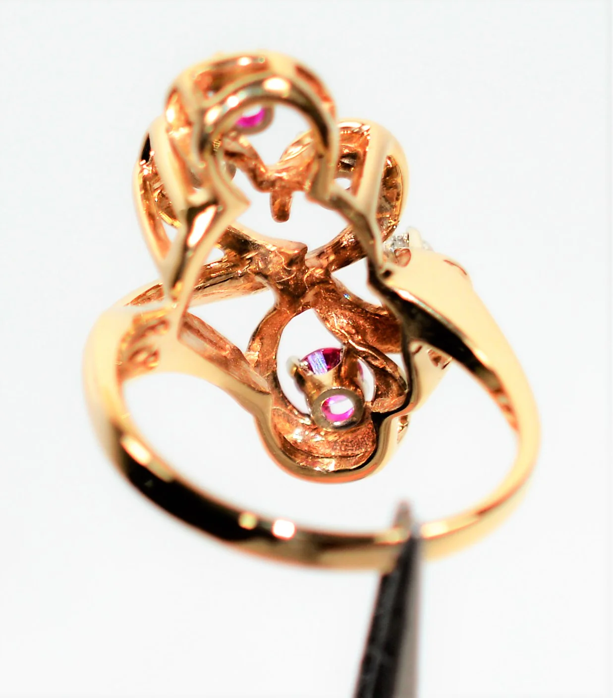 Natural Ruby & Diamond Ring 14K Solid Gold .70tcw Cocktail Ring Cluster Ring Gemstone Ring Ladies Ring Women’s Ring Vintage Jewelry Estate - Image 7
