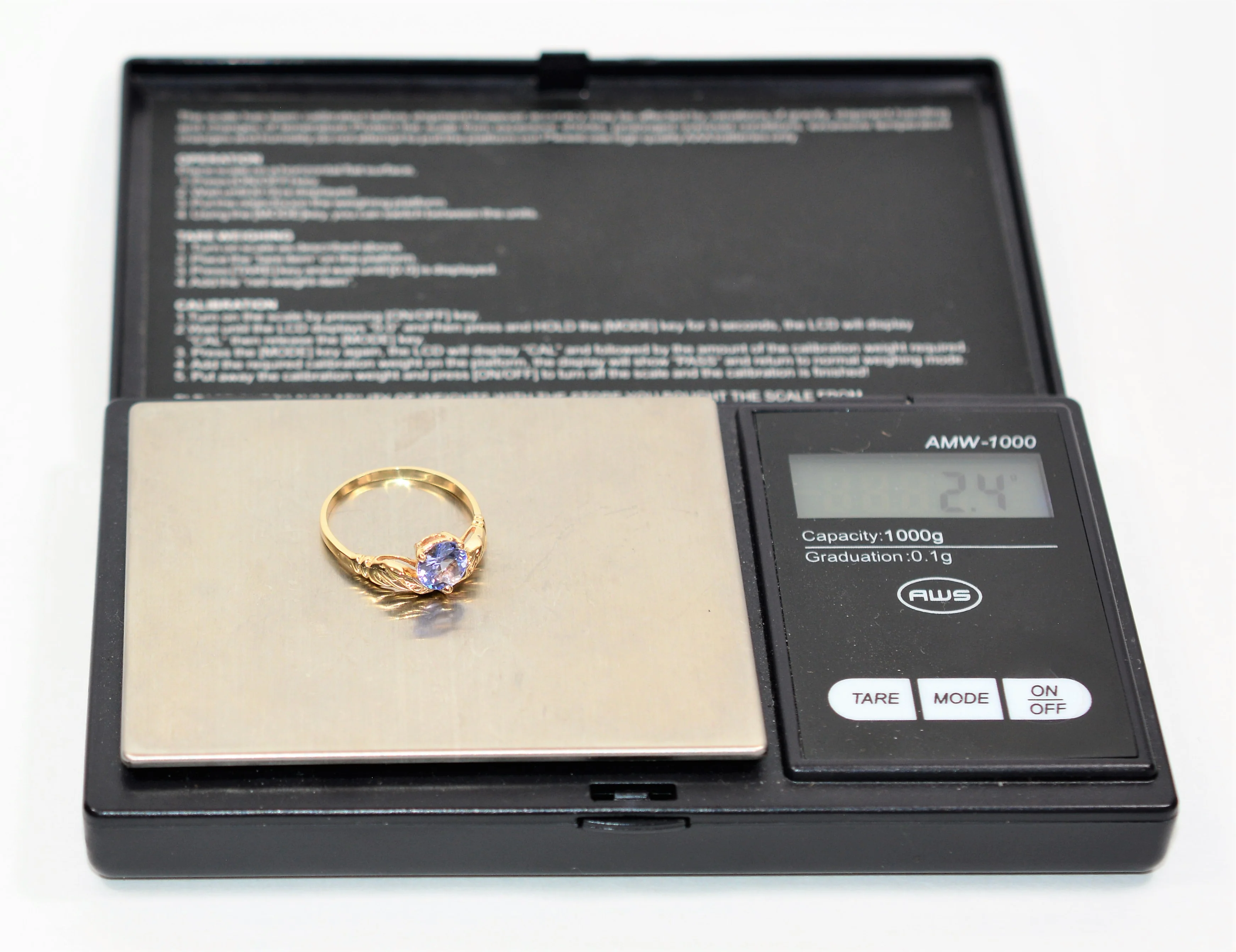 Natural Tanzanite Ring 14K Solid Gold 1.05ct Solitaire Ring Vintage Ring Estate Jewelry Ladies Ring Women's Ring Jewellery Gemstone Ring - Image 9