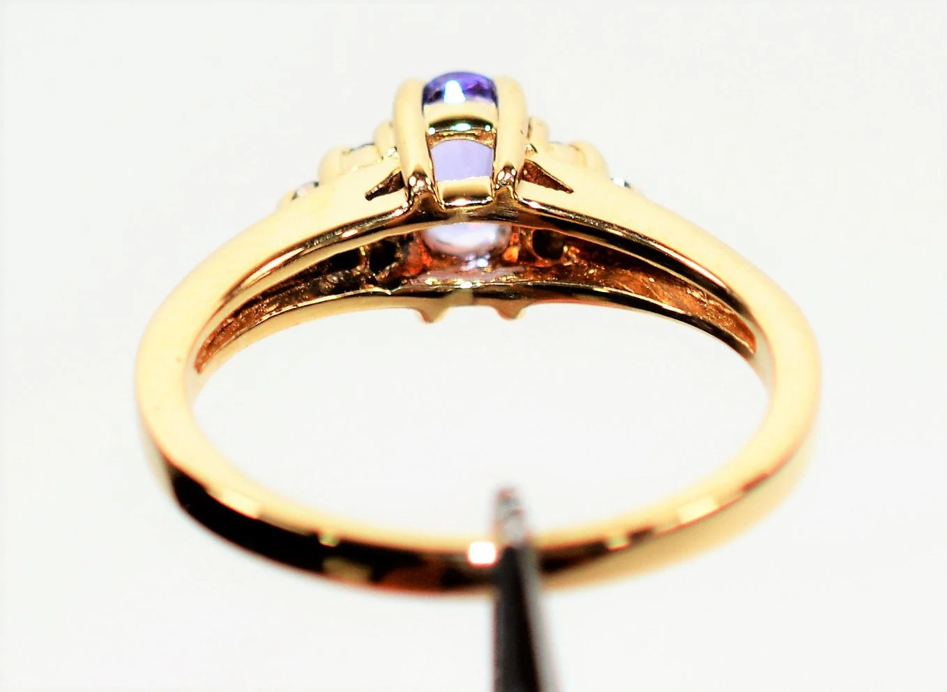 Natural Tanzanite & Diamond Ring 14K Solid Gold .76tcw Statement Ring Gemstone Ring December Birthstone Ring Ladies Ring Fine Estate Jewelry - Image 7
