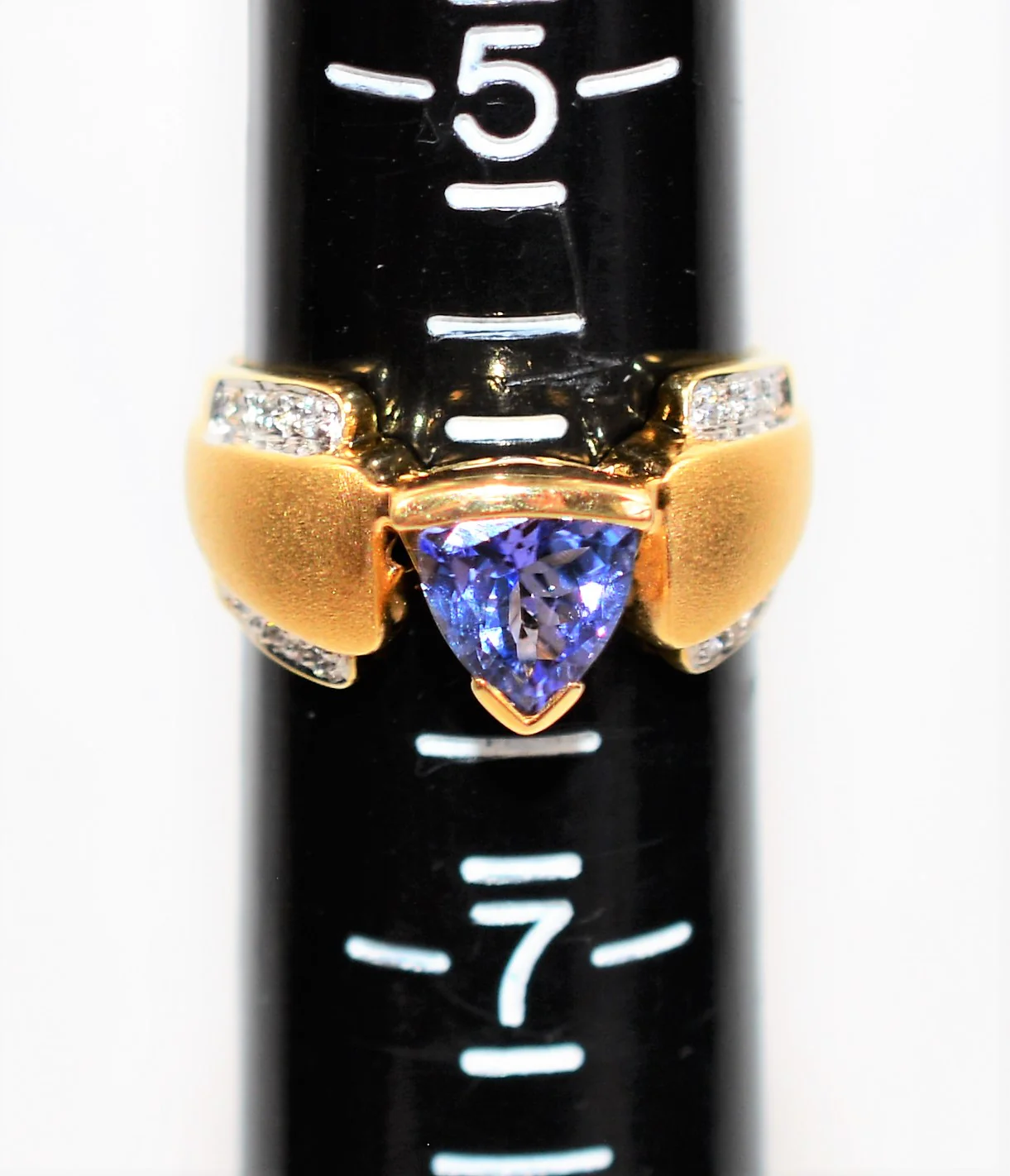 Natural Tanzanite & Diamond Ring 18K Solid Gold 1.23tcw Statement Ring Gemstone Ring December Birthstone Ring Cocktail Ring Tanzanite Ring - Image 10