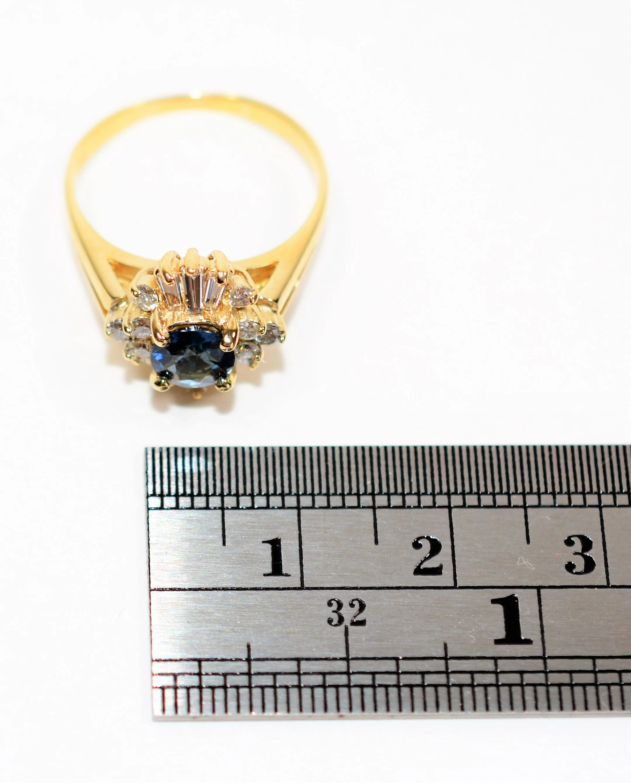 Natural Ceylon Sapphire & Diamond Ring 14K Solid Gold 1.16tcw Sri Lankan Sapphire Ring Gemstone Ring Vintage Ring Cocktail Ring Women’s Ring - Image 11