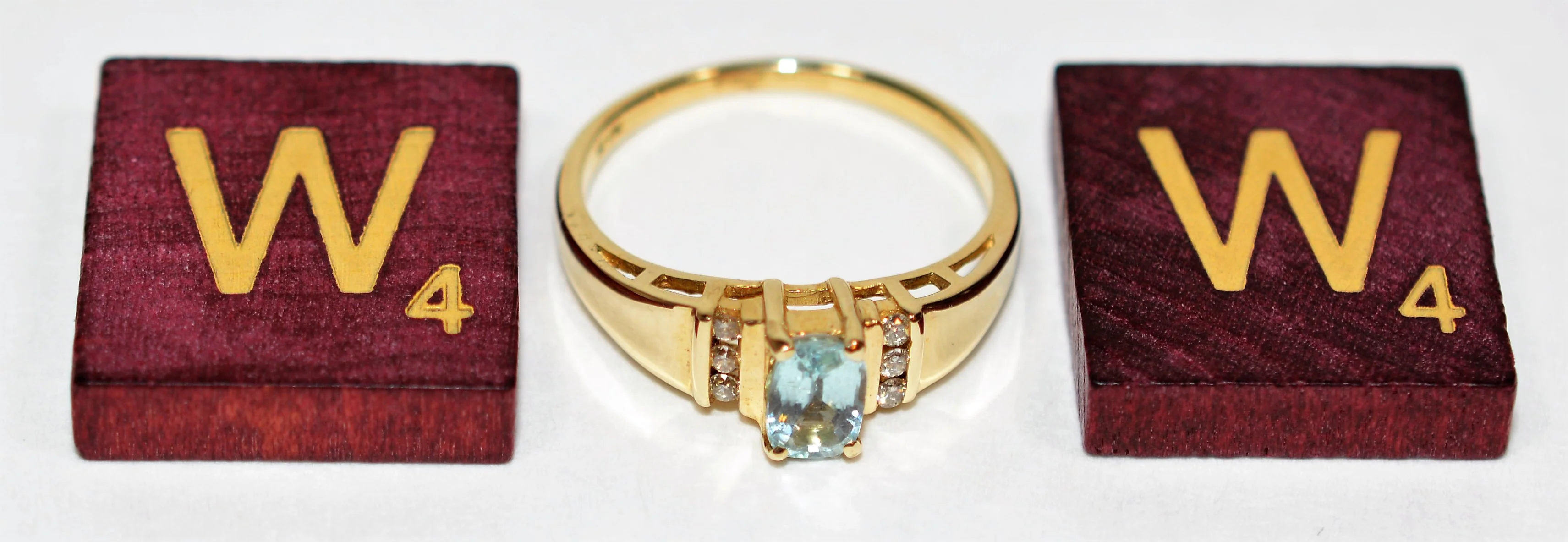 Natural Paraiba Tourmaline & Diamond Ring 10K Solid Gold .58tcw Gemstone Ring Women's Ring Statement Ring Birthstone Ring Estate Jewellery - Image 8