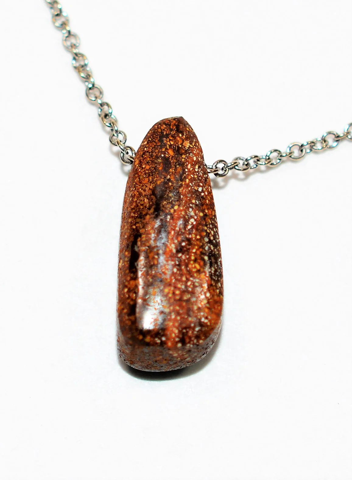 Natural Australian Boulder Opal Necklace 14K Solid White Gold 7.02ct Pendant Necklace Gemstone Necklace Statement Necklace Women's Necklace - Image 6