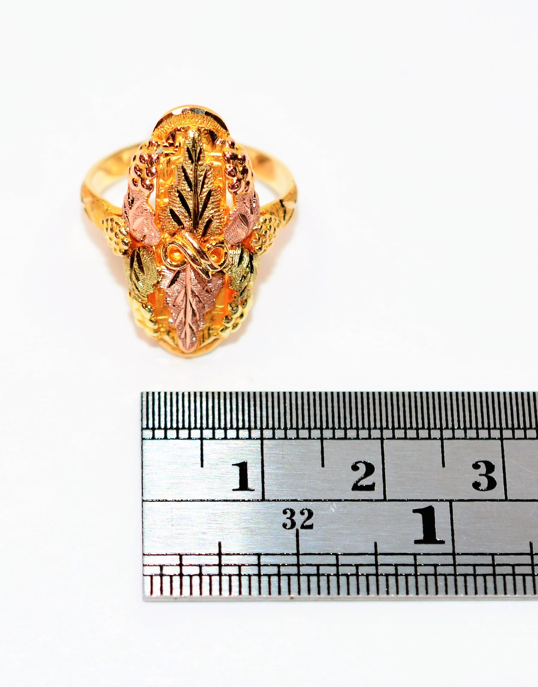 Black Hills Gold Ring 10K Solid Gold Vintage Ring Leaf Ring Vine Ring Boho Ring Nature Ring Black Hills Dakota Jewelry Estate Jewellery - Image 10