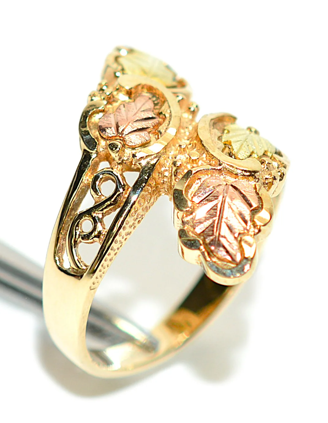 Black Hills Gold Ring 10K Solid Gold Leaf Vine Nature Ring Boho South Dakota - Image 4
