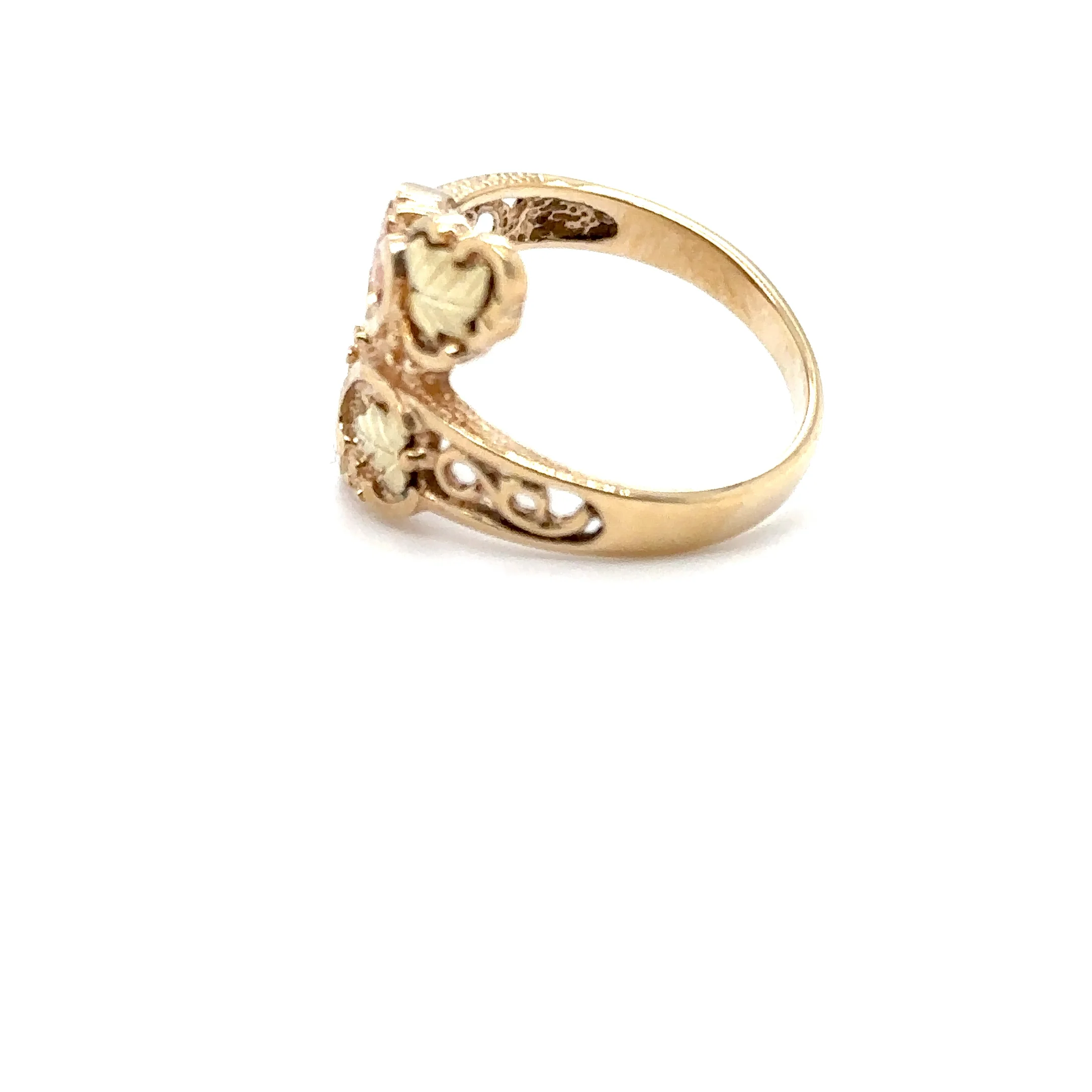 Black Hills Gold Ring 10K Solid Gold Leaf Vine Nature Ring Boho South Dakota - Image 9