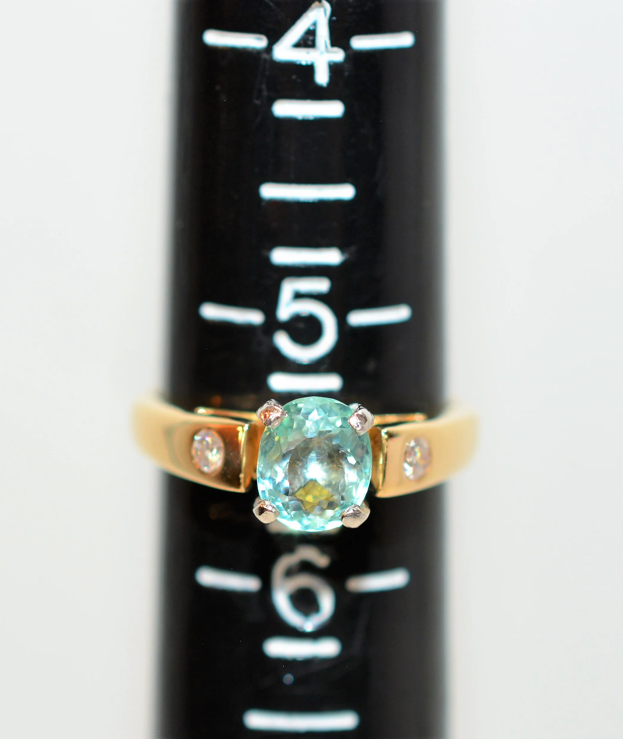 Certified Natural Paraiba Tourmaline & Diamond Ring 14K Solid Gold 1.18tcw Gemstone Engagement Fine Estate Jewelry - Image 10