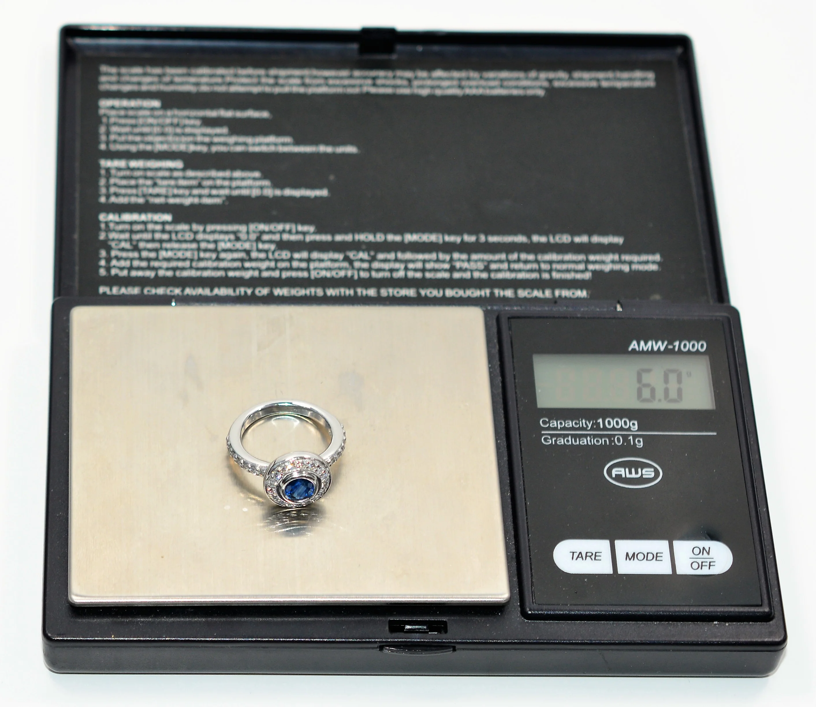 Natural Ceylon Sapphire & Diamond Ring 14K solid White Gold 1.34tcw Sri Lankan Sapphire Ring Engagement Ring Cocktail Ring Diamond Halo Ring - Image 11