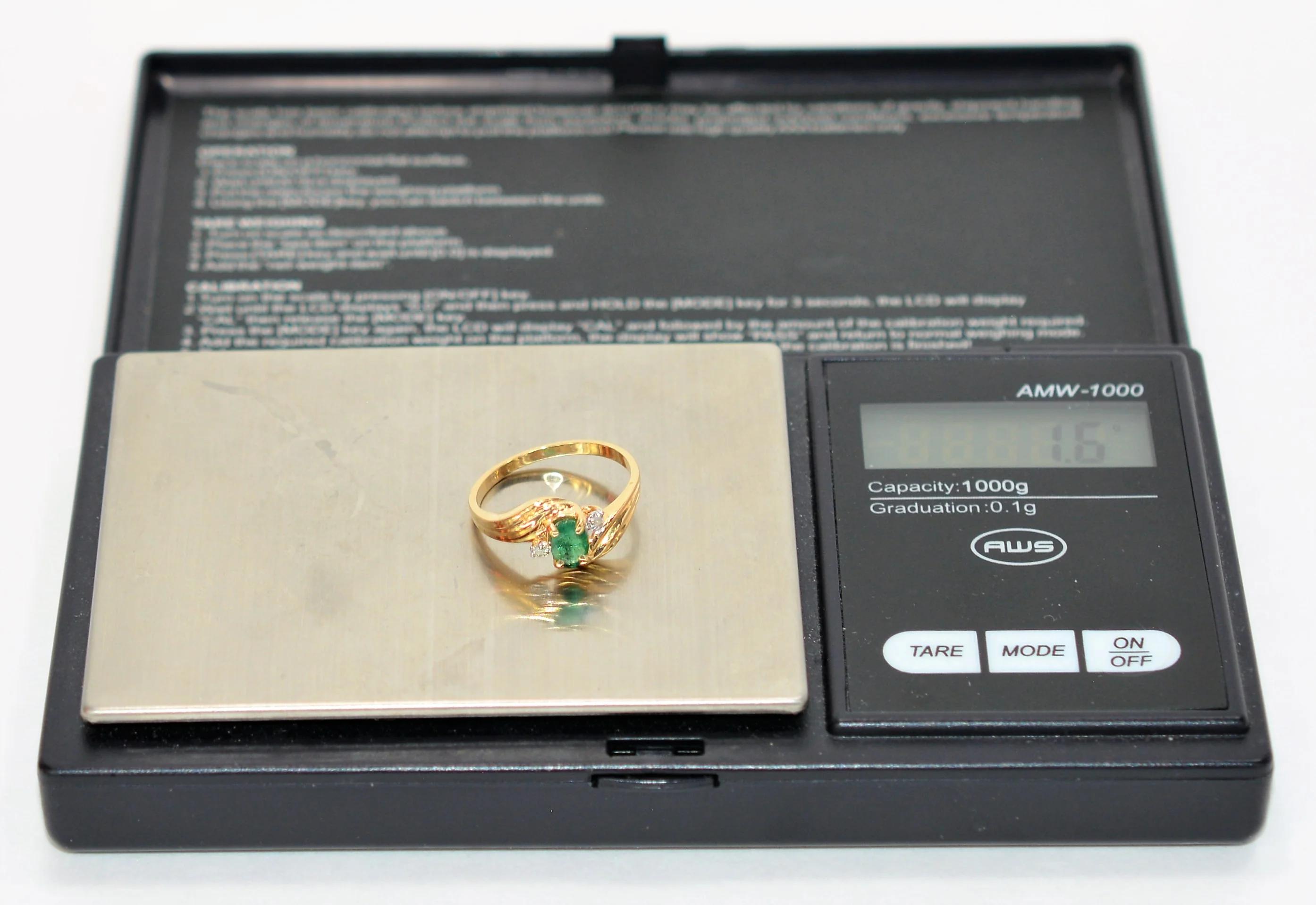 Natural Zambian Emerald & Diamond Ring 10K Solid Gold .37tcw Gemstone Ring May Birthstone Ring Emerald Ring Vintage Ring Womens Ring Jewelry - Image 11