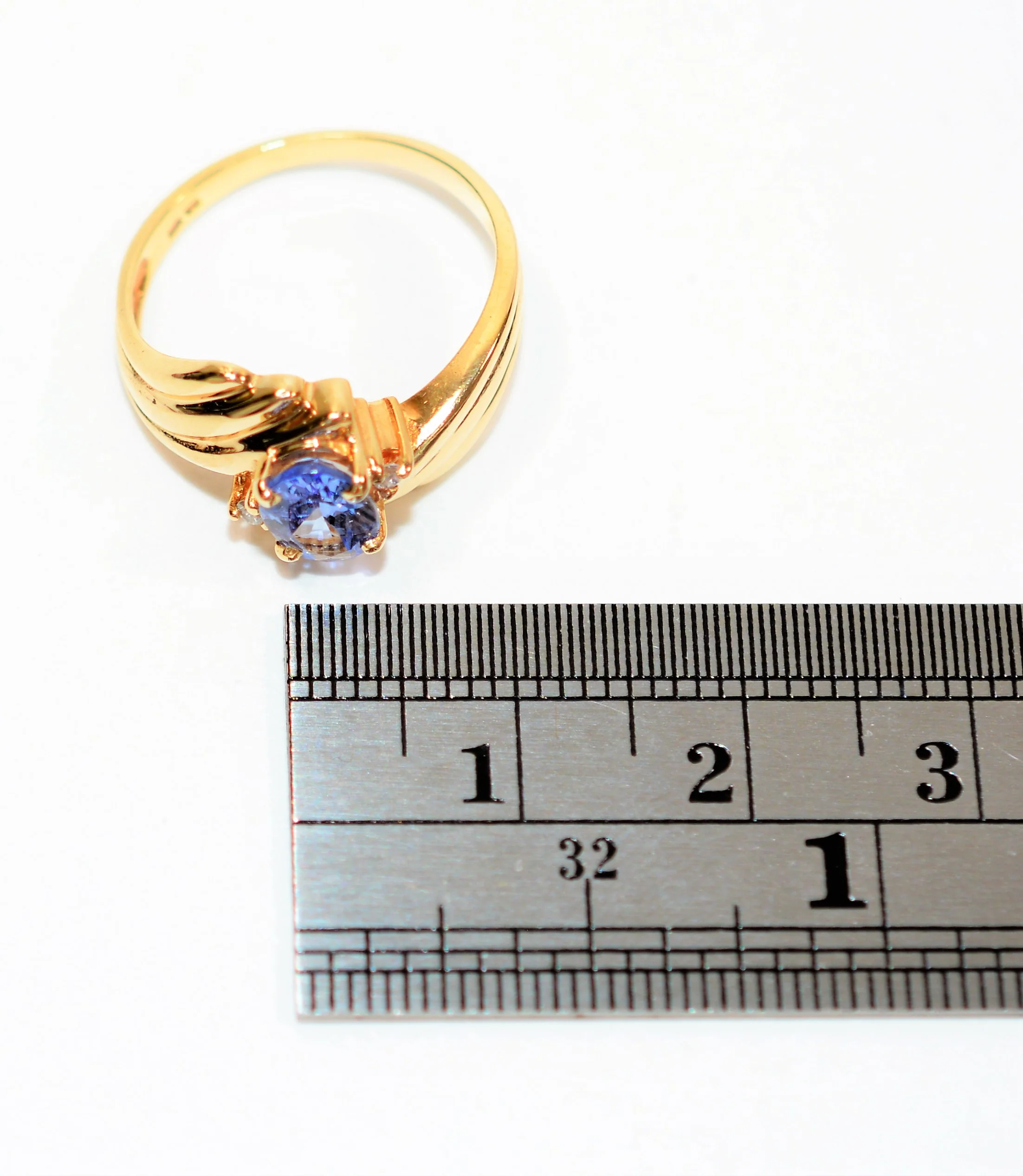 Natural Tanzanite & Diamond Ring 14K Solid Gold .79tcw Statement Ring Gemstone Ring Birthstone Ring Ladies Ring Women's Ring Cocktail Ring - Image 11