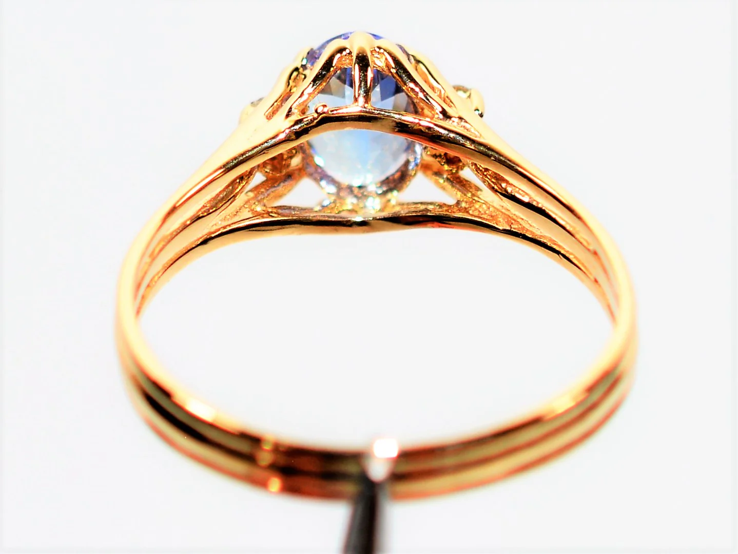 Natural Tanzanite & Diamond Ring 14K Solid Gold .88tcw Gemstone Ring Statement Ring Ladies Ring Women's Ring December Birthstone Ring Estate - Image 7