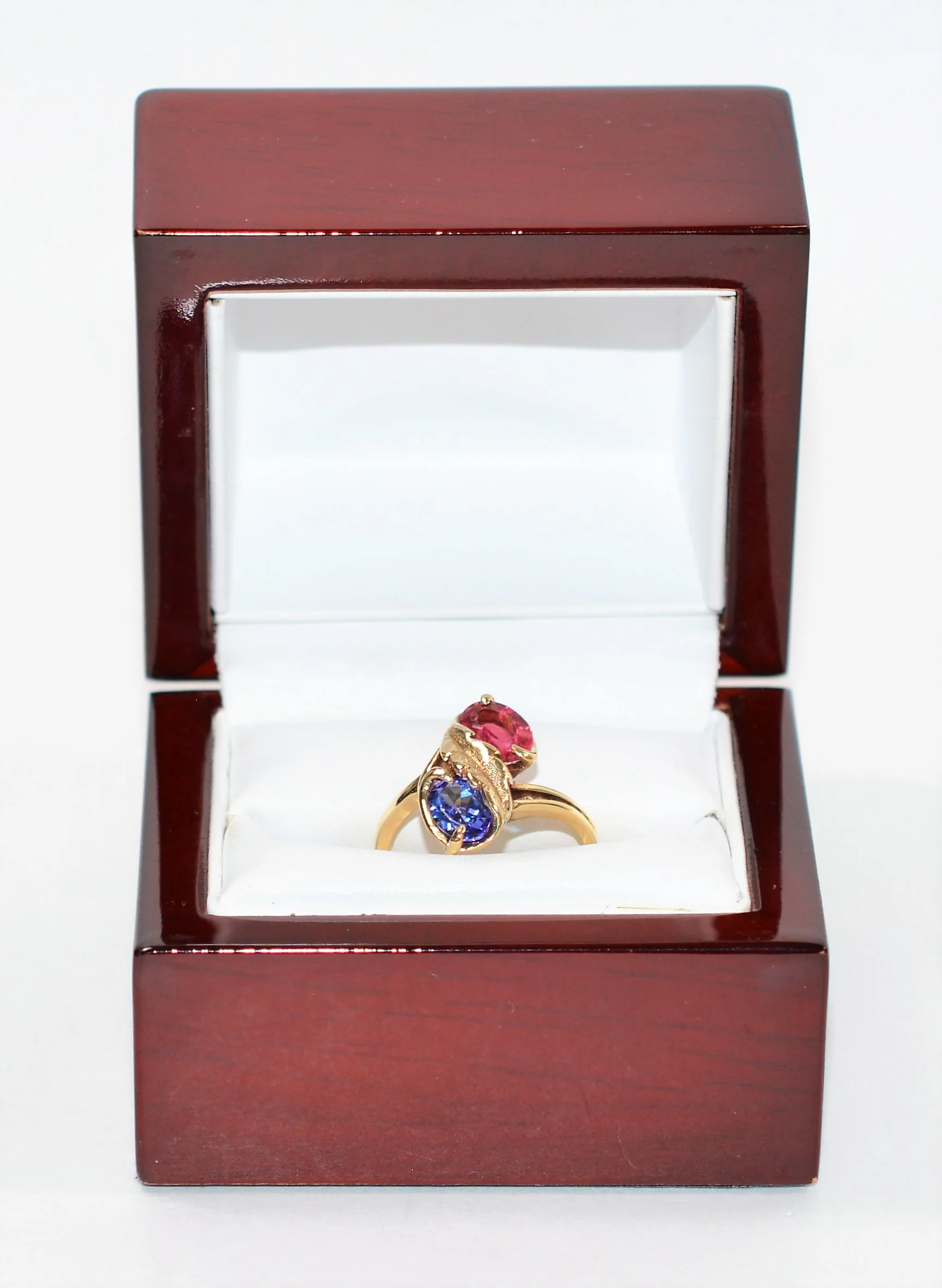 Natural Tanzanite & Rubellite Ring 10K Solid Gold 1.38tcw Gemstone Ring Multistone Ring Statement Ring Fashion Ring Fine Jewellery Vintage - Image 12