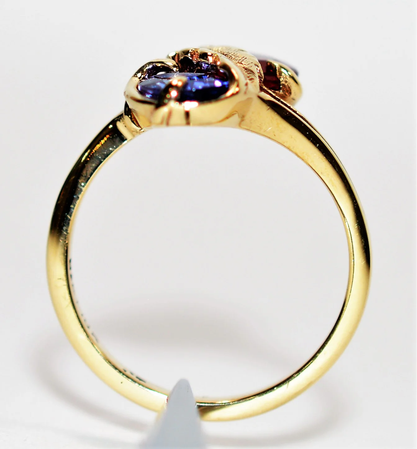 Natural Tanzanite & Rubellite Ring 10K Solid Gold 1.38tcw Gemstone Ring Multistone Ring Statement Ring Fashion Ring Fine Jewellery Vintage - Image 3
