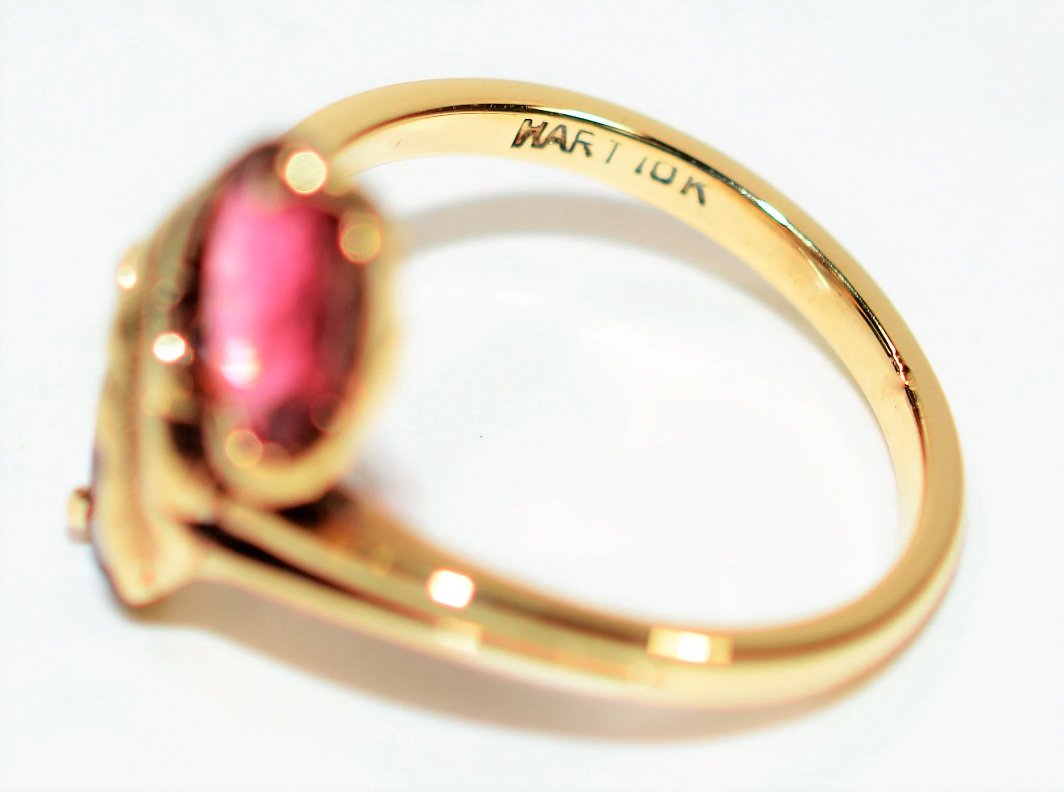 Natural Tanzanite & Rubellite Ring 10K Solid Gold 1.38tcw Gemstone Ring Multistone Ring Statement Ring Fashion Ring Fine Jewellery Vintage - Image 6