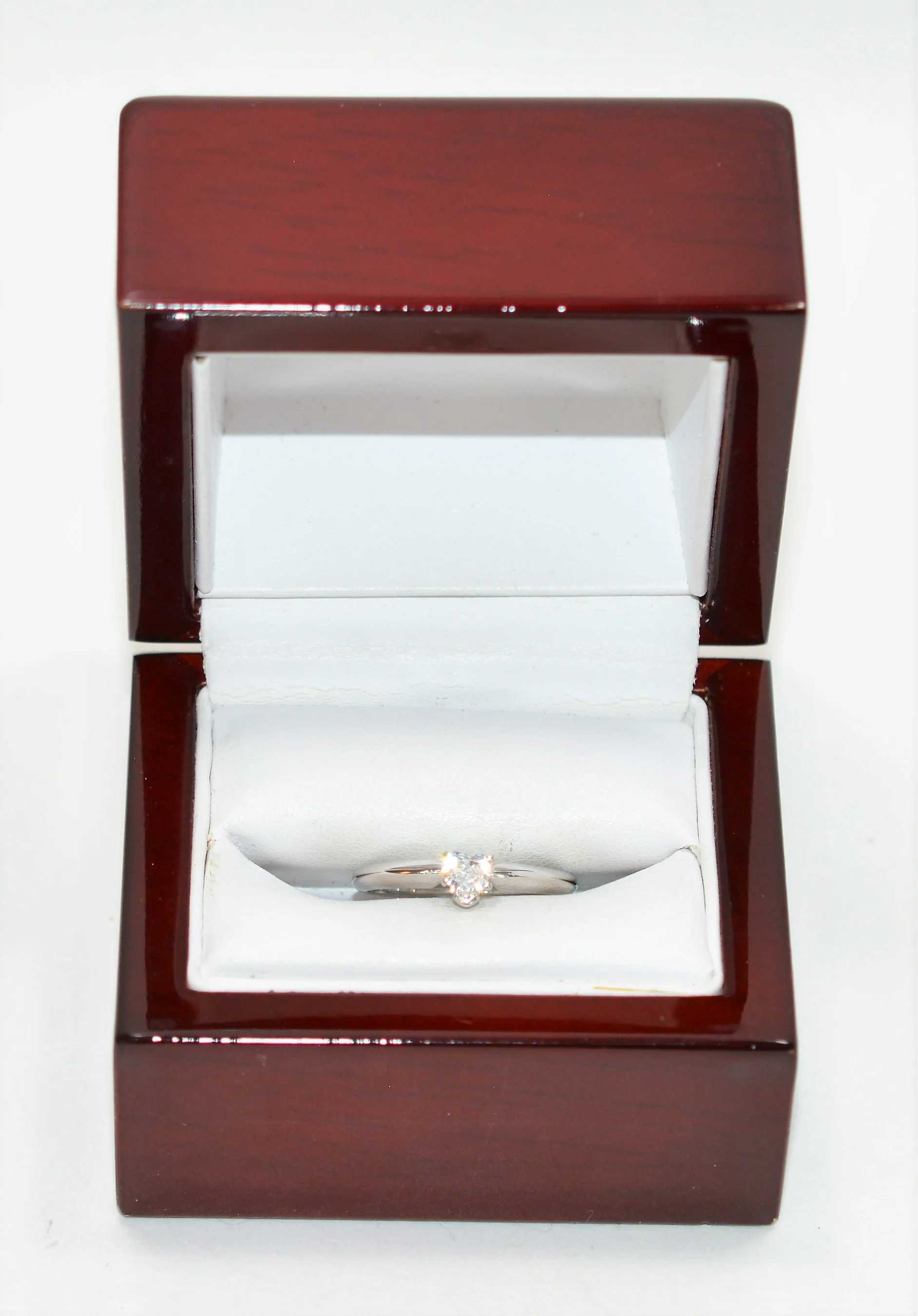 Natural Diamond Ring 14K Solid White Gold .40ct Solitaire Ring Engagement Ring Heart Ring Promise Ring Ladies Ring Women's Ring Bridal Ring - Image 12
