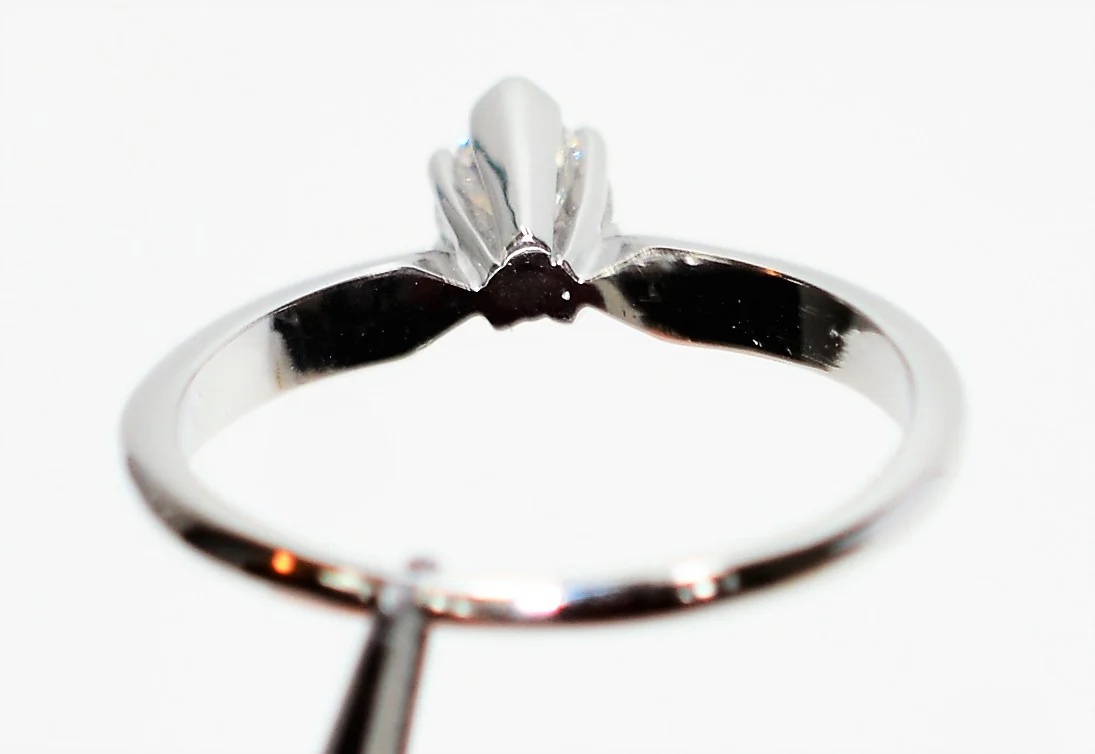 Natural Diamond Ring 14K Solid White Gold .40ct Solitaire Ring Engagement Ring Heart Ring Promise Ring Ladies Ring Women's Ring Bridal Ring - Image 7