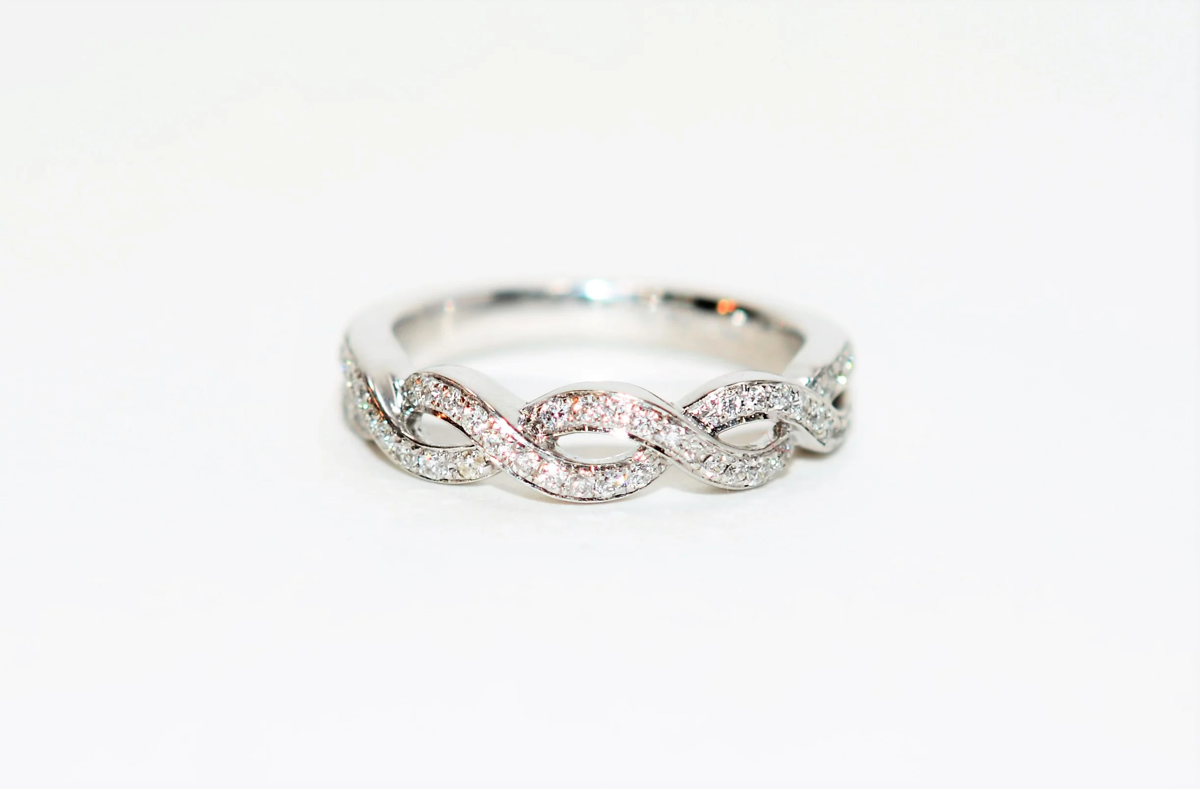 Natural Diamond Ring 14K Solid White Gold .44tcw Diamond Band Wedding Band Wedding Ring Anniversary Ring Bridal Jewelry Birthstone Ring