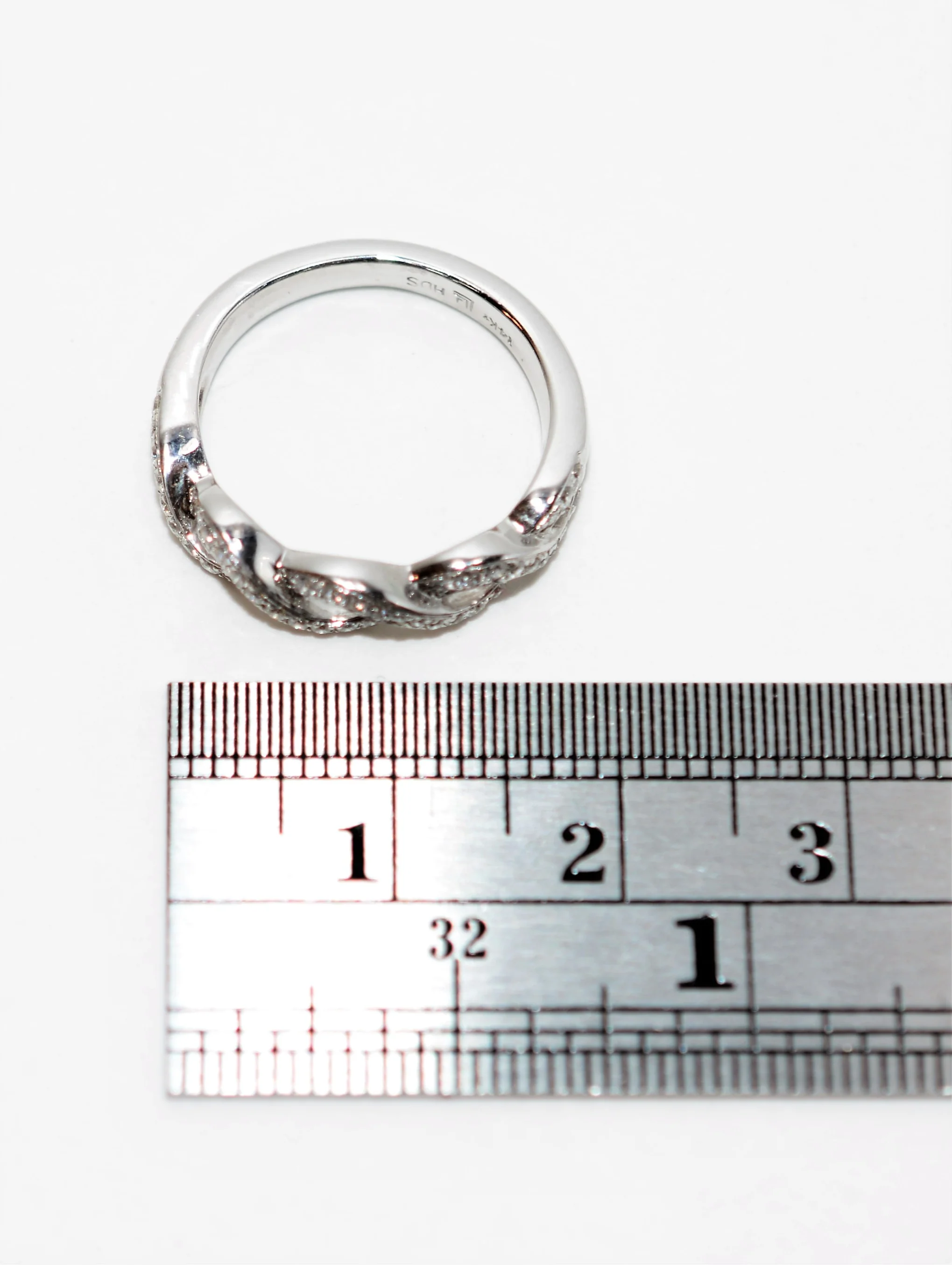 Natural Diamond Ring 14K Solid White Gold .44tcw Diamond Band Wedding Band Wedding Ring Anniversary Ring Bridal Jewelry Birthstone Ring - Image 10