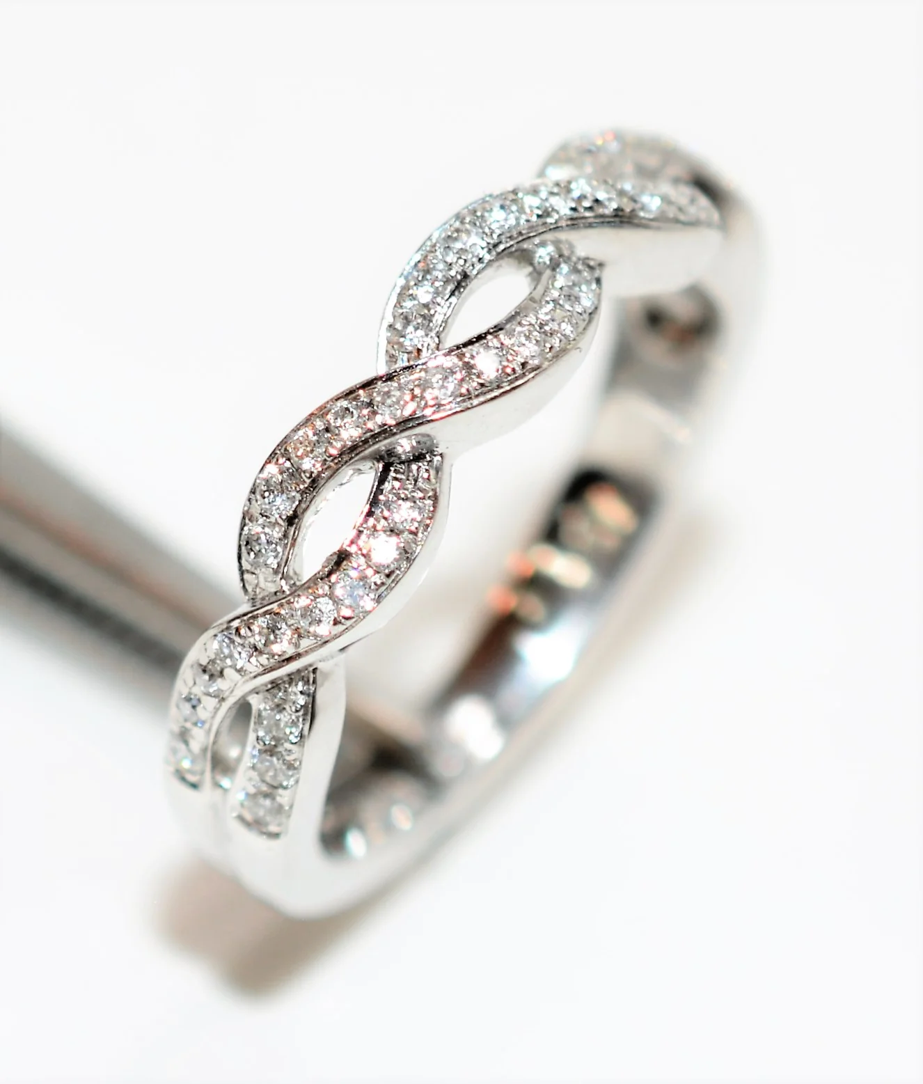 Natural Diamond Ring 14K Solid White Gold .44tcw Diamond Band Wedding Band Wedding Ring Anniversary Ring Bridal Jewelry Birthstone Ring - Image 4