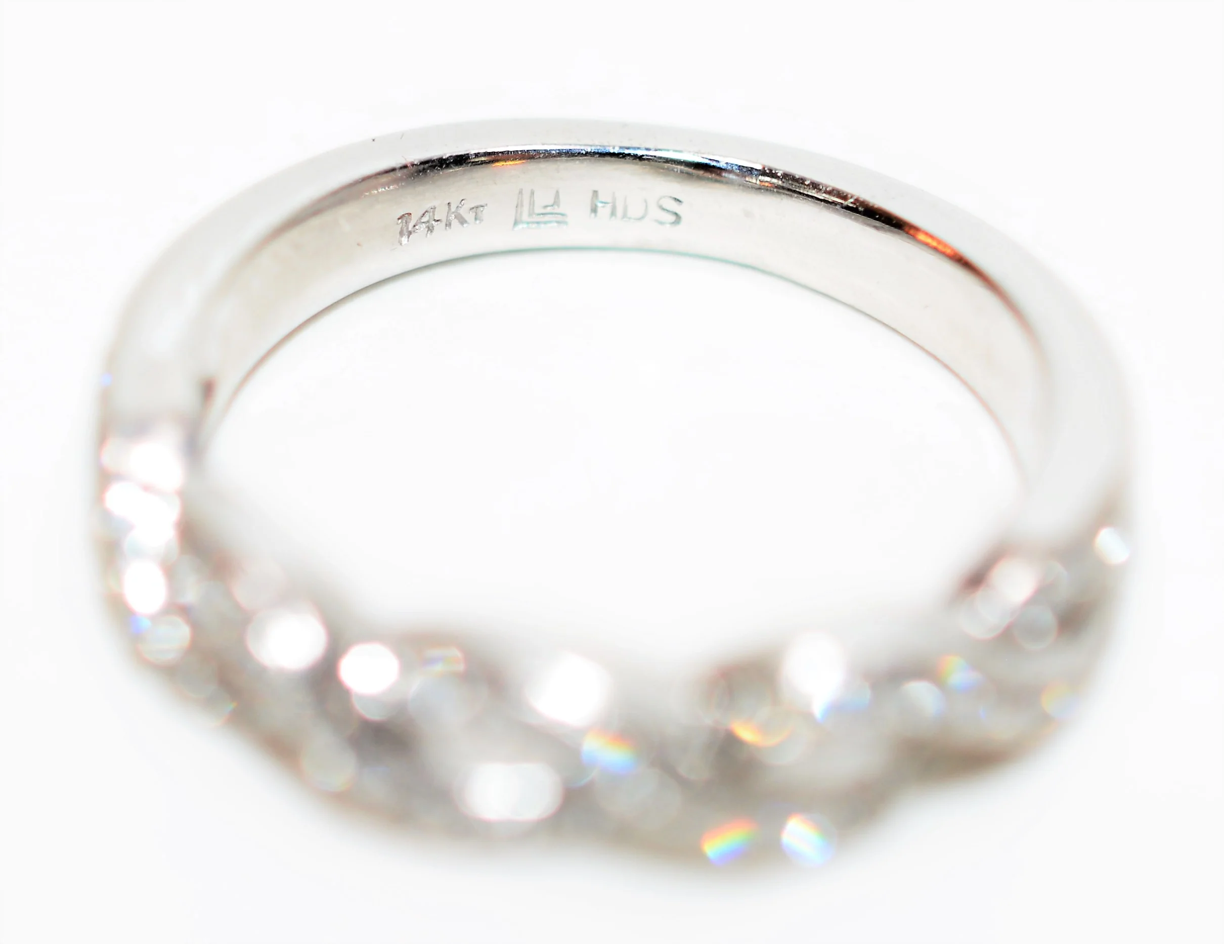 Natural Diamond Ring 14K Solid White Gold .44tcw Diamond Band Wedding Band Wedding Ring Anniversary Ring Bridal Jewelry Birthstone Ring - Image 6