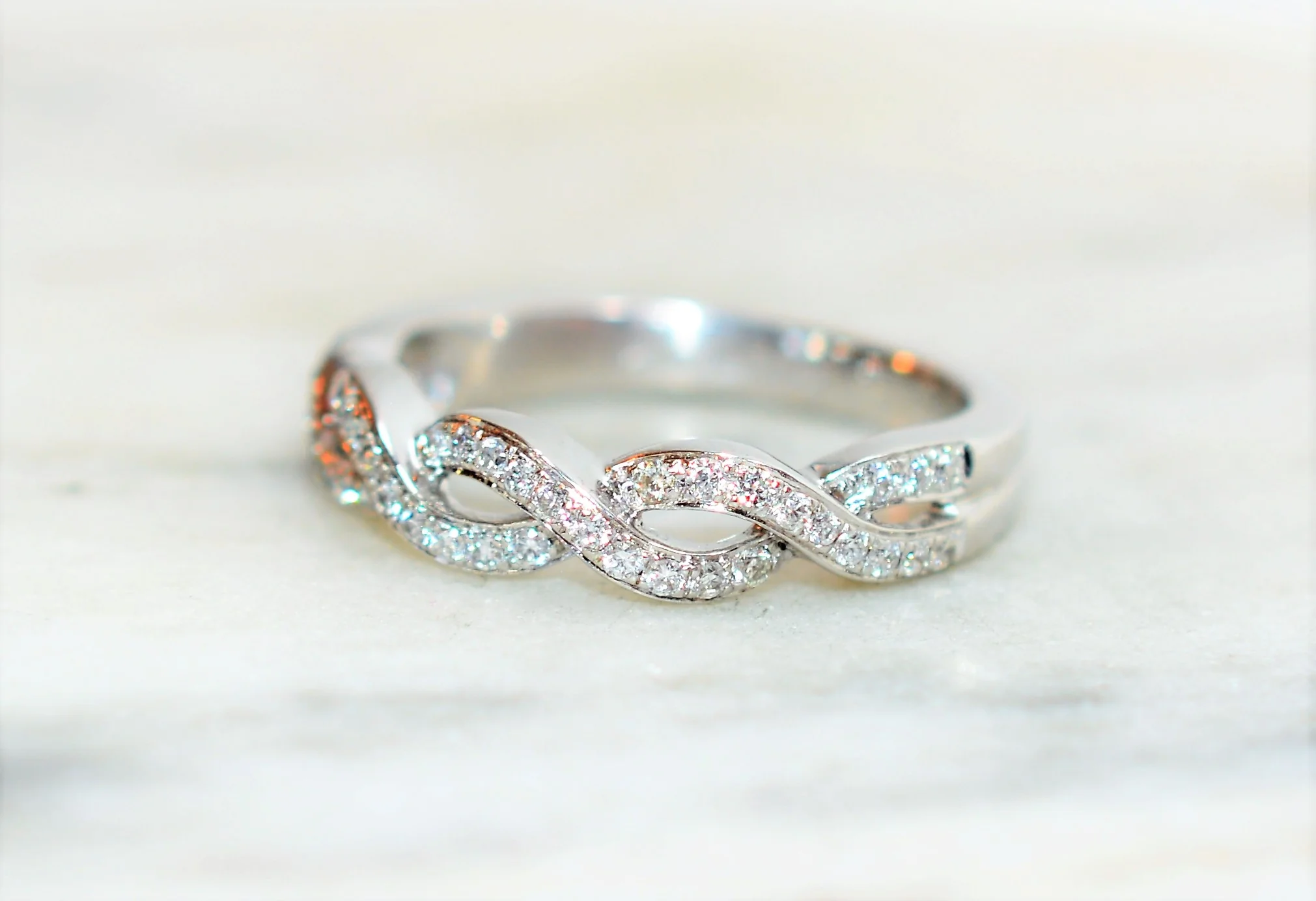 Natural Diamond Ring 14K Solid White Gold .44tcw Diamond Band Wedding Band Wedding Ring Anniversary Ring Bridal Jewelry Birthstone Ring - Image 8