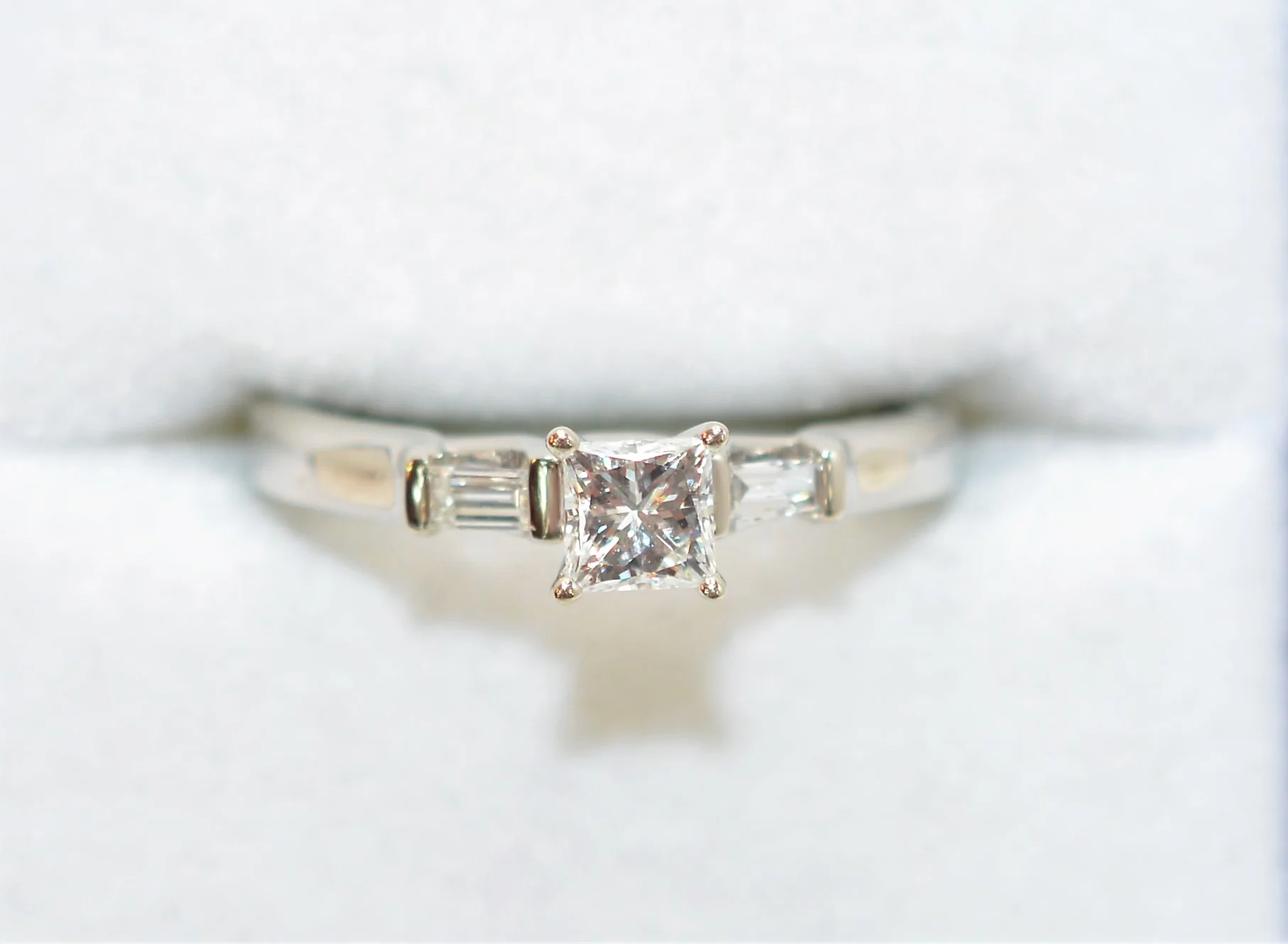 Natural Diamond Ring 14K Solid White Gold .64tcw Statement Ring Engagement Ring Wedding Ring Bridal Jewelry Ladies Ring Women's Ring Estate - Image 5