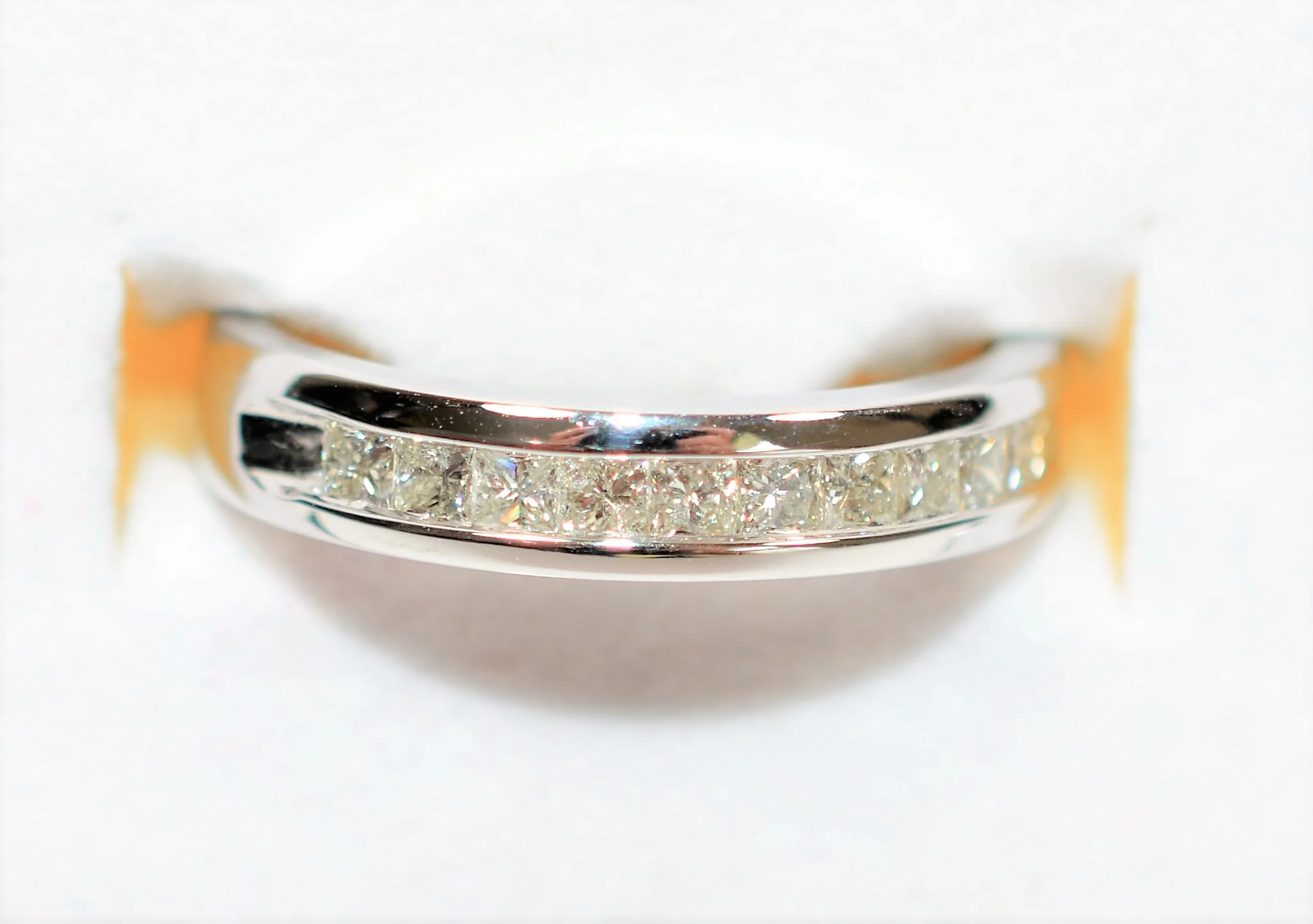 Natural Diamond Ring 14K Solid White Gold .60tcw Diamond Band Wedding Band Wedding Ring Bridal Jewelry Stackable Ring Birthstone Ring Estate - Image 5