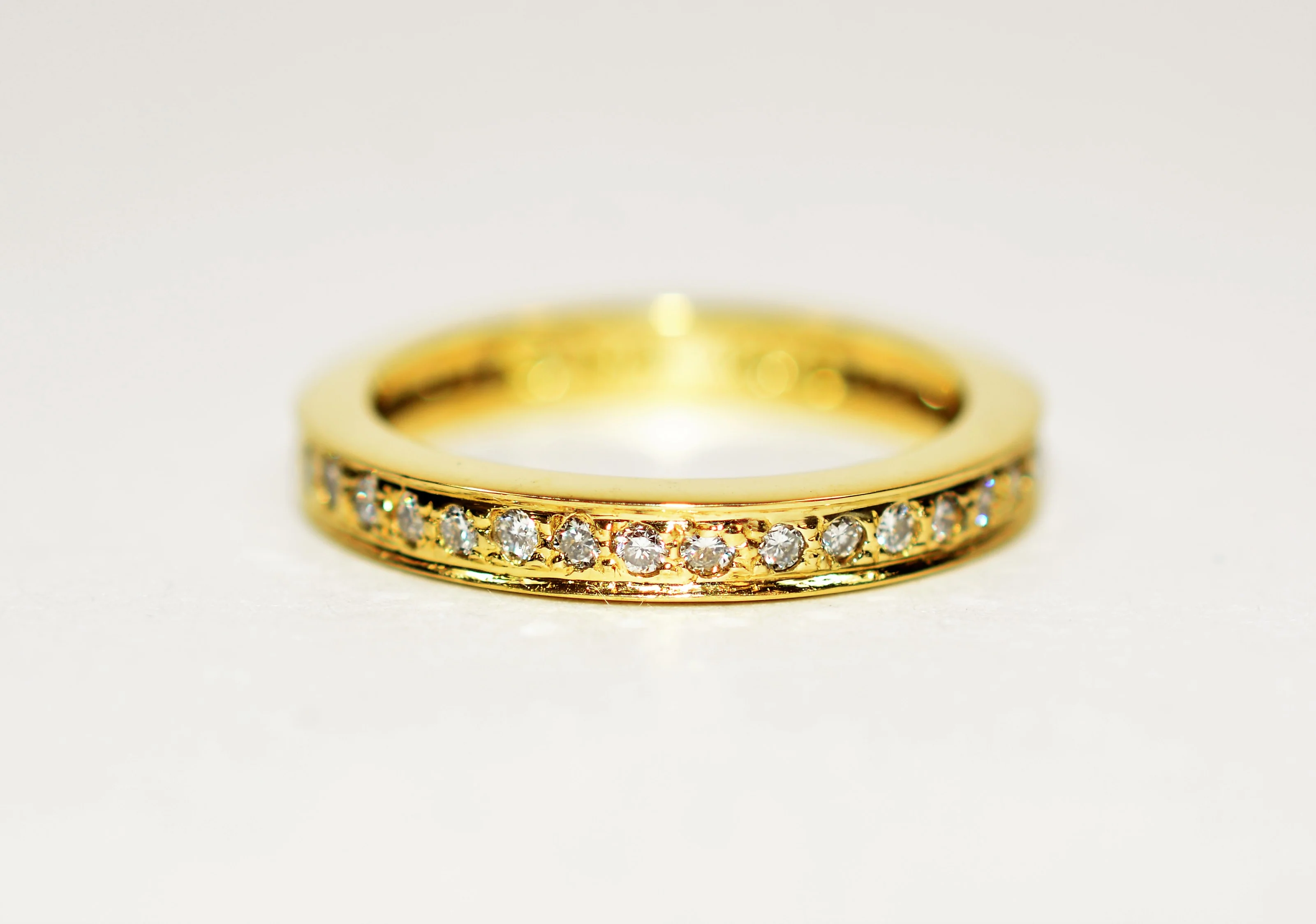 Natural Diamond Ring 18K Solid Gold .36tcw Diamond Band Eternity Ring Wedding Ring Wedding Band Stackable Ring Bridal Jewelry Fine Gold Band