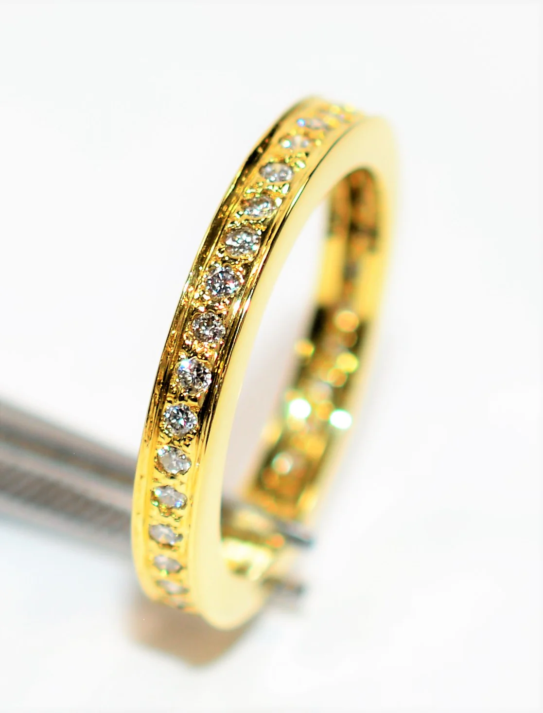 Natural Diamond Ring 18K Solid Gold .36tcw Diamond Band Eternity Ring Wedding Ring Wedding Band Stackable Ring Bridal Jewelry Fine Gold Band - Image 4
