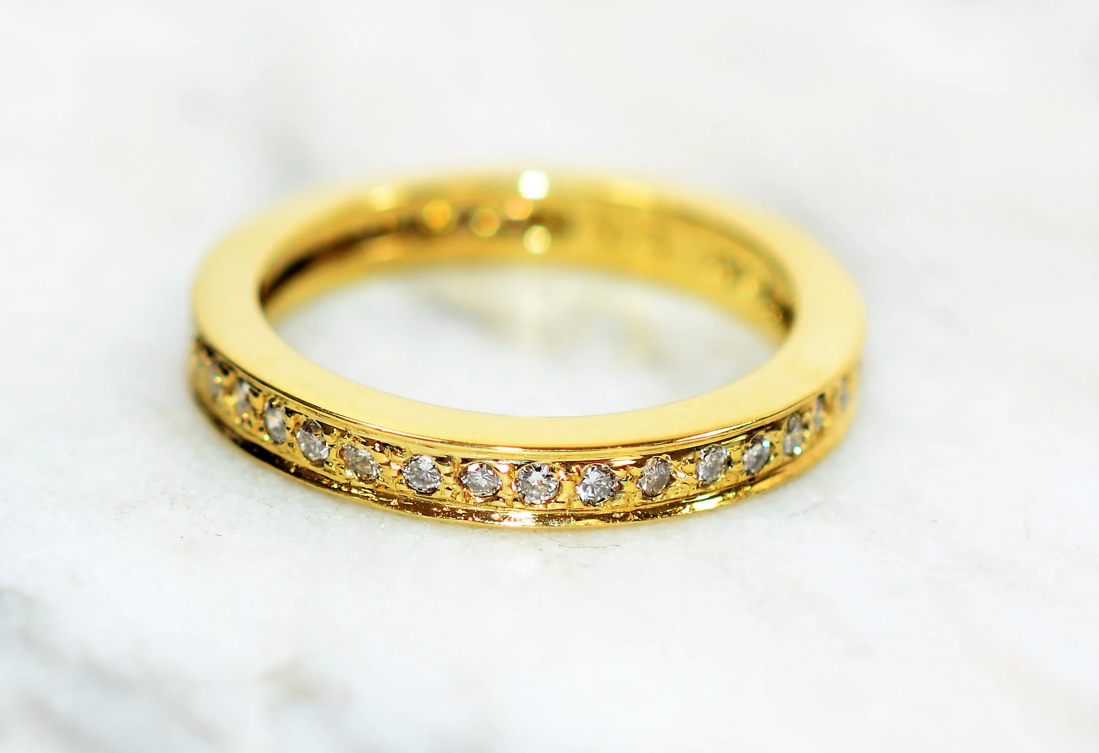 Natural Diamond Ring 18K Solid Gold .36tcw Diamond Band Eternity Ring Wedding Ring Wedding Band Stackable Ring Bridal Jewelry Fine Gold Band - Image 8