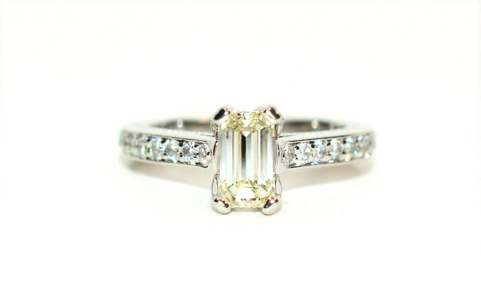 Natural Diamond Ring 14K Solid White Gold 1.63tcw Engagement Ring Wedding Ring Bridal Jewelry Anniversary Ring Cocktail Ring Designer Ring
