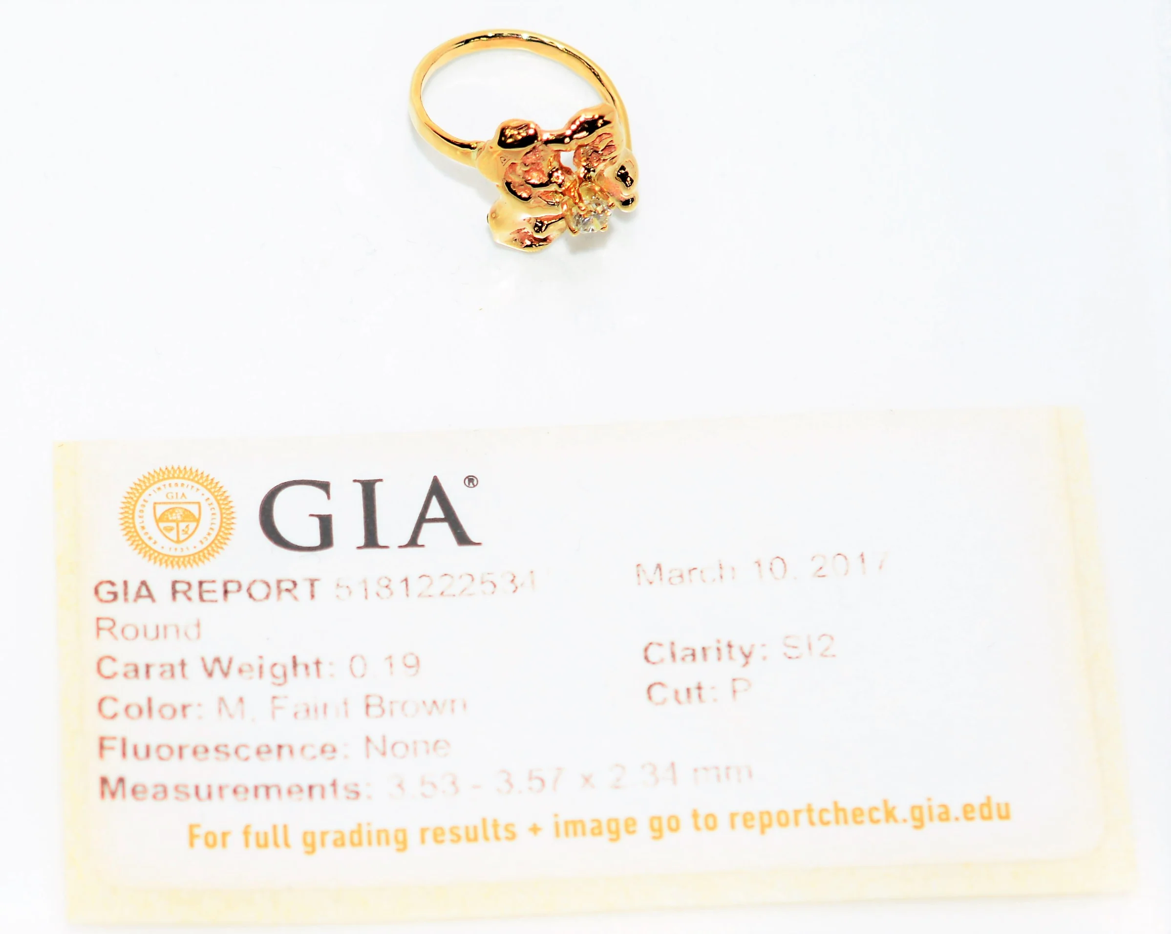 GIA Certified Natural Diamond Ring 14K Solid Gold .19ct GIA Diamond Engagement Ring Cocktail Ring Fine Gold Ring Vintage Ring Solitaire Ring - Image 2