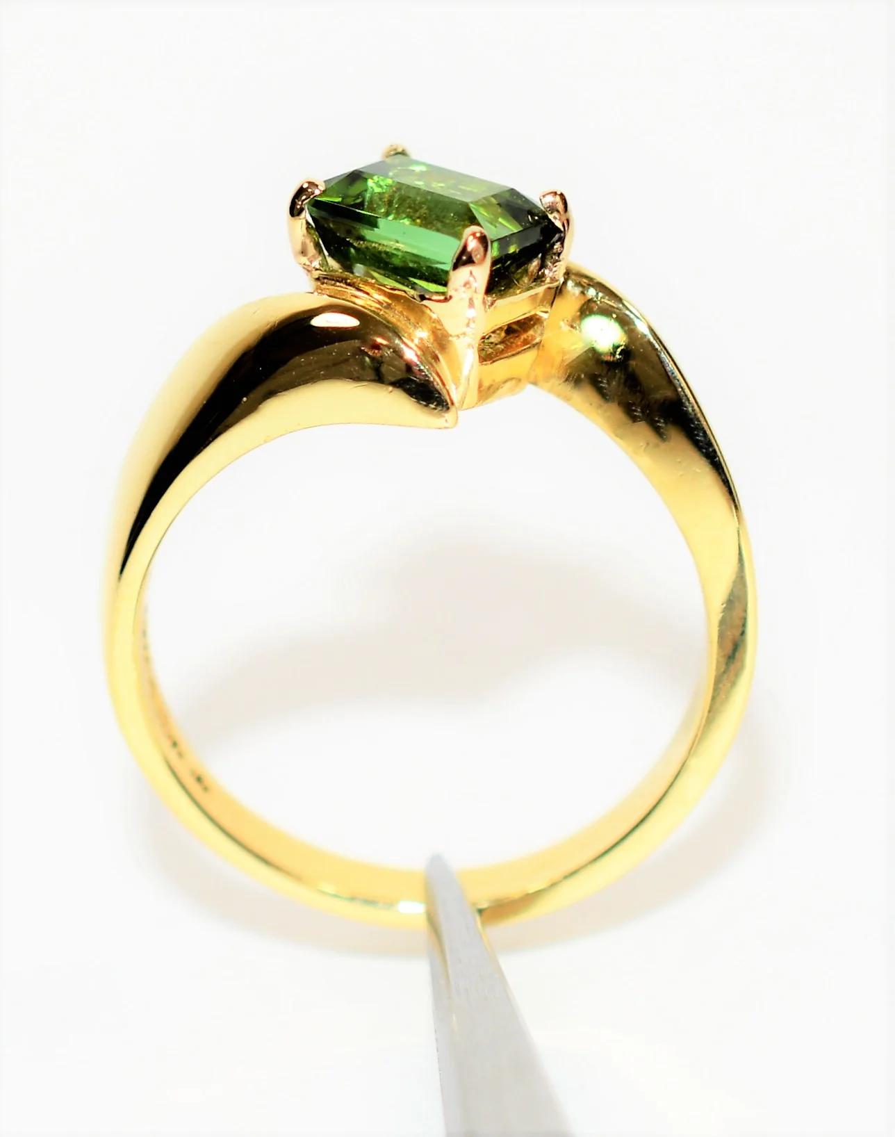 Certified Natural Paraiba Tourmaline Ring 18K Solid Gold 1.25ct Solitaire Gemstone Women's Estate Jewelry - Image 4