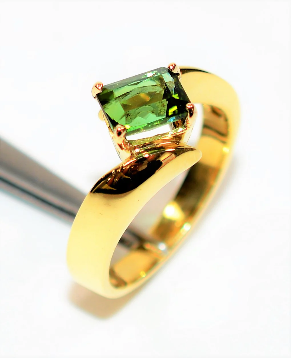 Certified Natural Paraiba Tourmaline Ring 18K Solid Gold 1.25ct Solitaire Gemstone Women's Estate Jewelry - Image 5