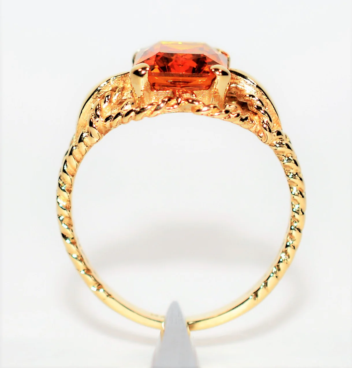 Natural Honey Citrine Natural 14K Gold 1.92ct Gemstone Ring Solitaire Ring Statement Ring Birthstone Ring Orange Ring Vintage Ring Estate - Image 3
