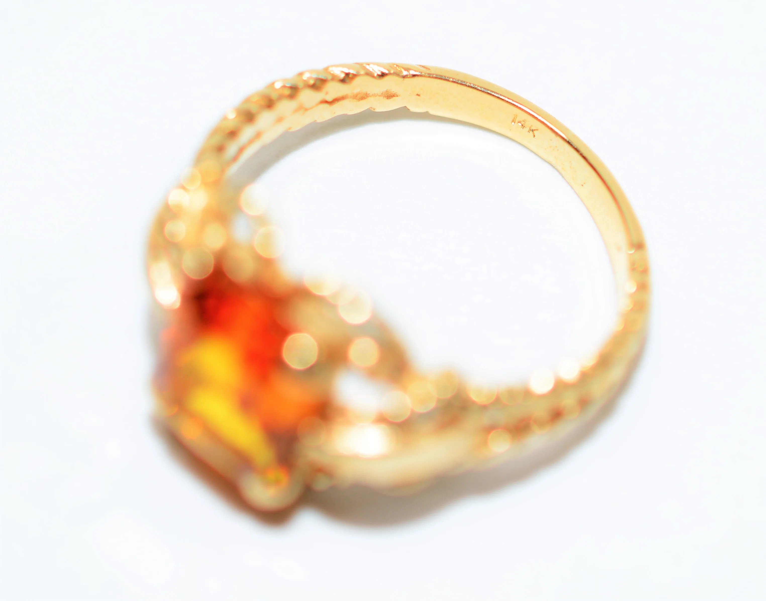 Natural Honey Citrine Natural 14K Gold 1.92ct Gemstone Ring Solitaire Ring Statement Ring Birthstone Ring Orange Ring Vintage Ring Estate - Image 6