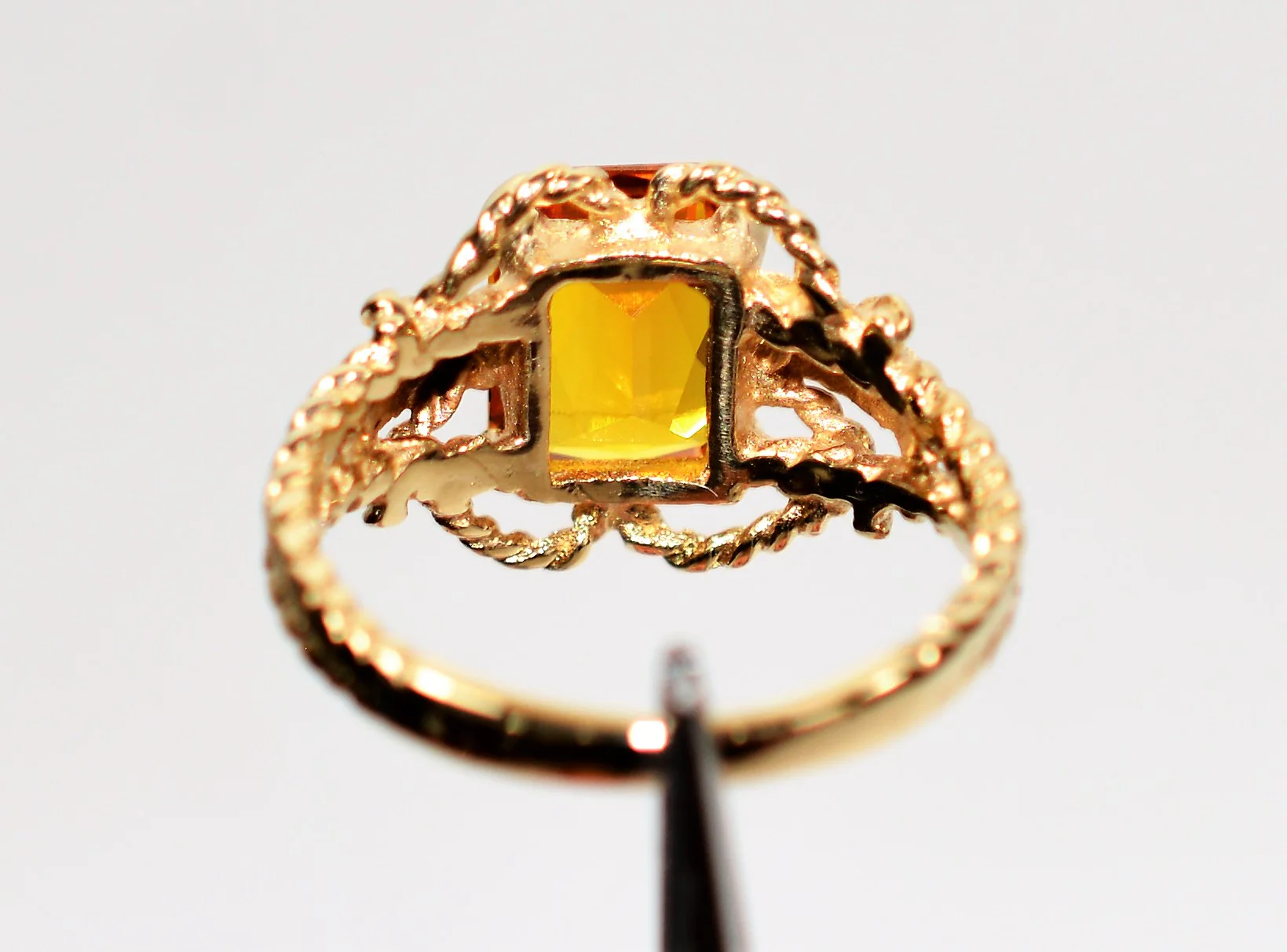 Natural Honey Citrine Natural 14K Gold 1.92ct Gemstone Ring Solitaire Ring Statement Ring Birthstone Ring Orange Ring Vintage Ring Estate - Image 7