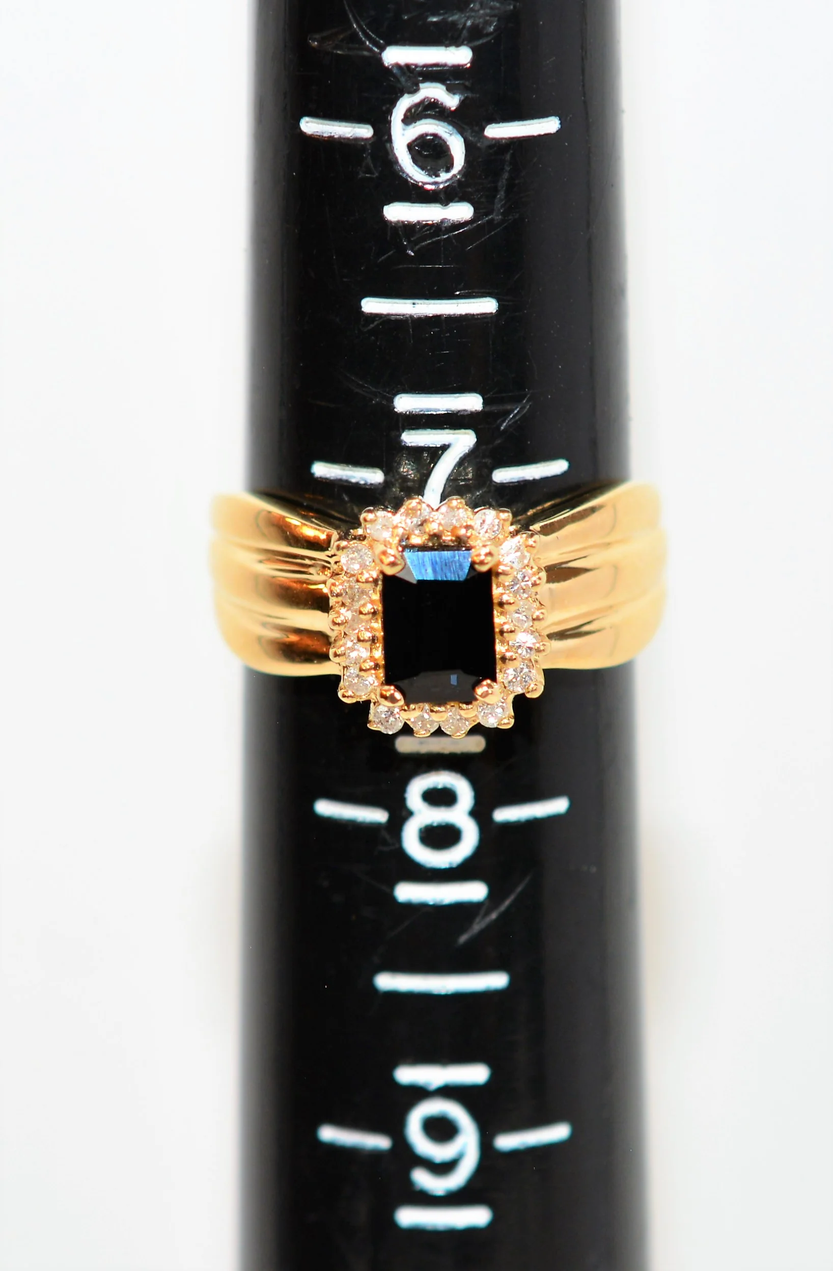 Natural Indicolite Tourmaline & Diamond Ring 14K Solid Gold 1.03tcw Gemstone Ring Womens Ring Halo Ring Birthstone Ring Blue Tourmaline Ring - Image 9