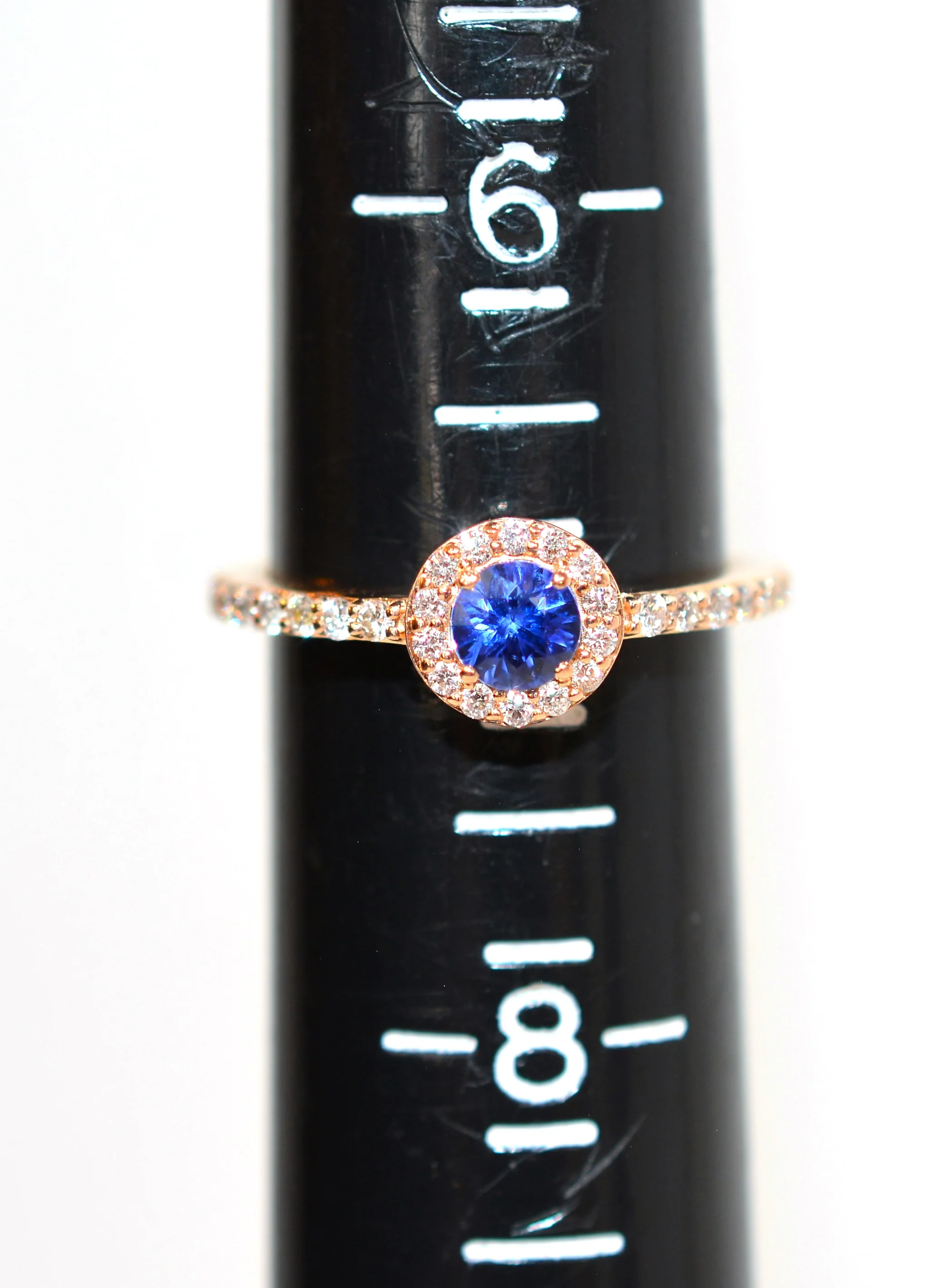 RESERVED for Veronica layaway pymt 3 of 3 LeVian Natural Ceylon Sapphire & Diamond Ring 14K Solid Rose Gold .74tcw Ring Engagement Ring LeVian Ring Wedding Ring Sapphire Ring Bridal - Image 10