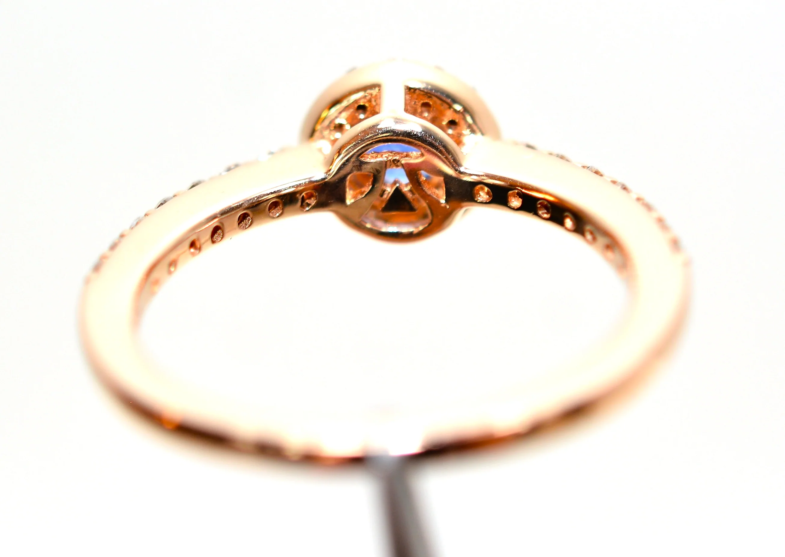 RESERVED for Veronica layaway pymt 3 of 3 LeVian Natural Ceylon Sapphire & Diamond Ring 14K Solid Rose Gold .74tcw Ring Engagement Ring LeVian Ring Wedding Ring Sapphire Ring Bridal - Image 8