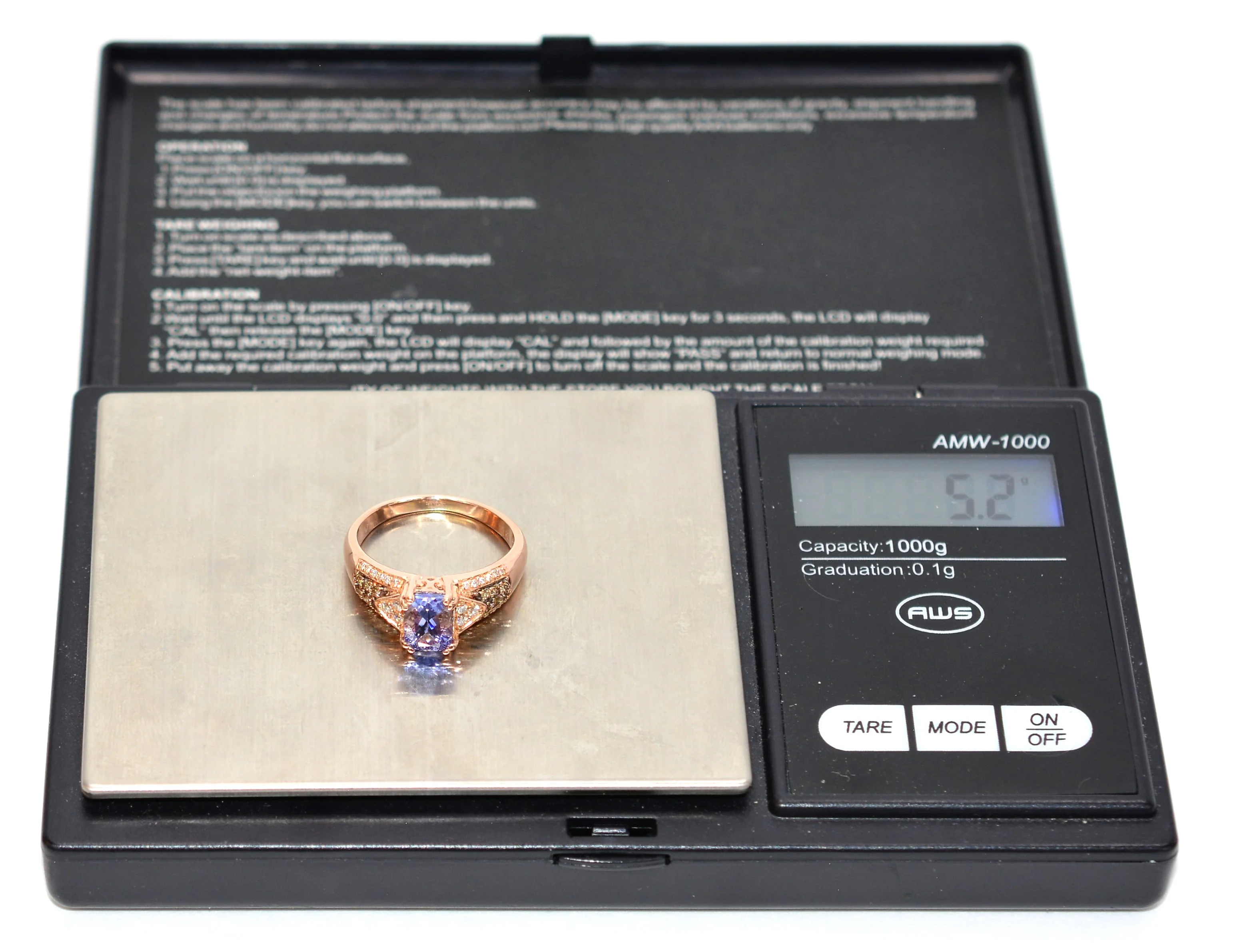LeVian Natural D'Block Tanzanite & Chocolate Diamond Ring 14K Solid Rose Gold 1.67tcw Tanzanite Ring LeVian Ring Statement Cocktail Ring - Image 12